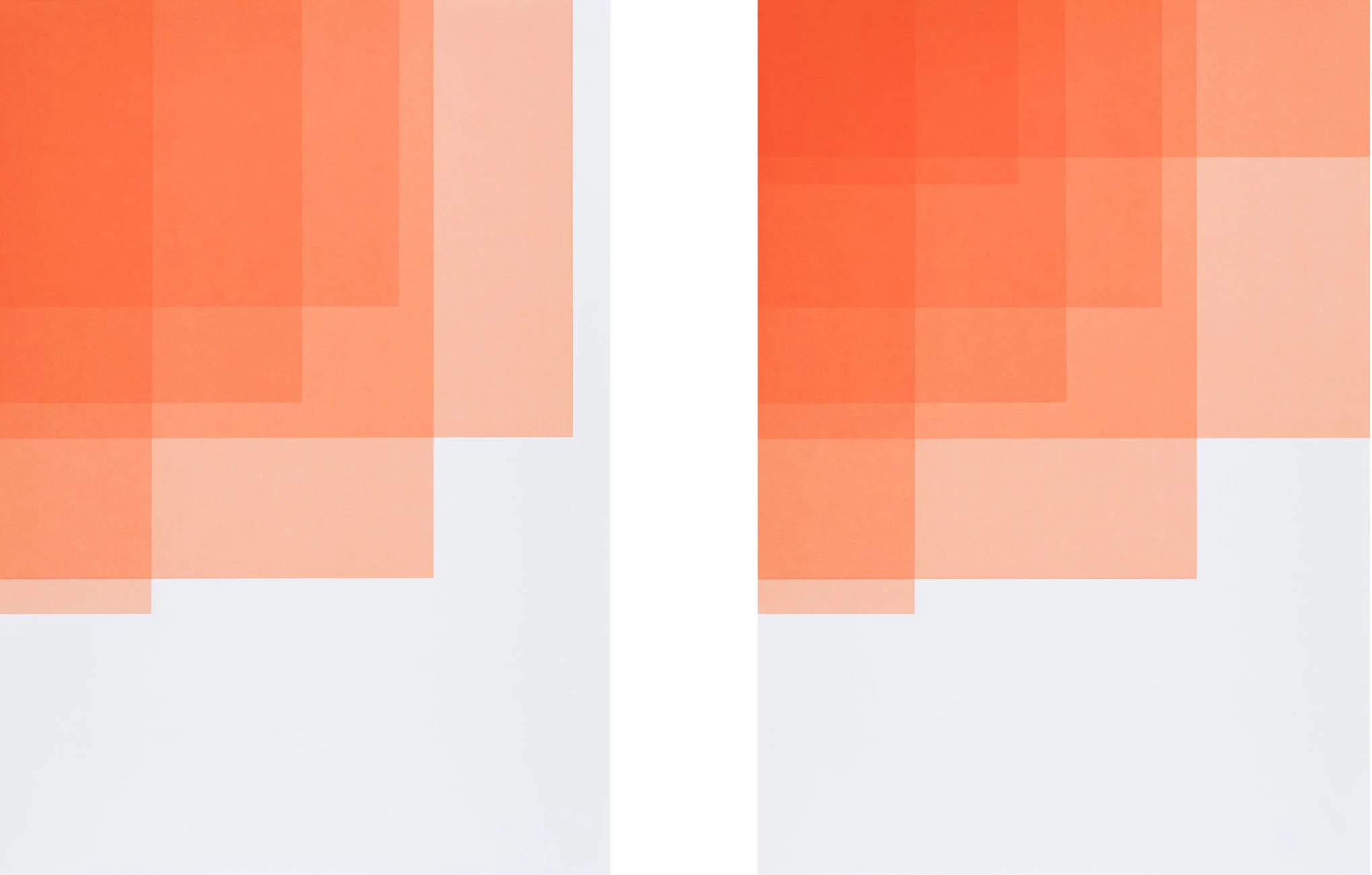 Collecting Colors (Orange I + II), 2016. Silkscreen print 100 x 70 cm. Ed. 4