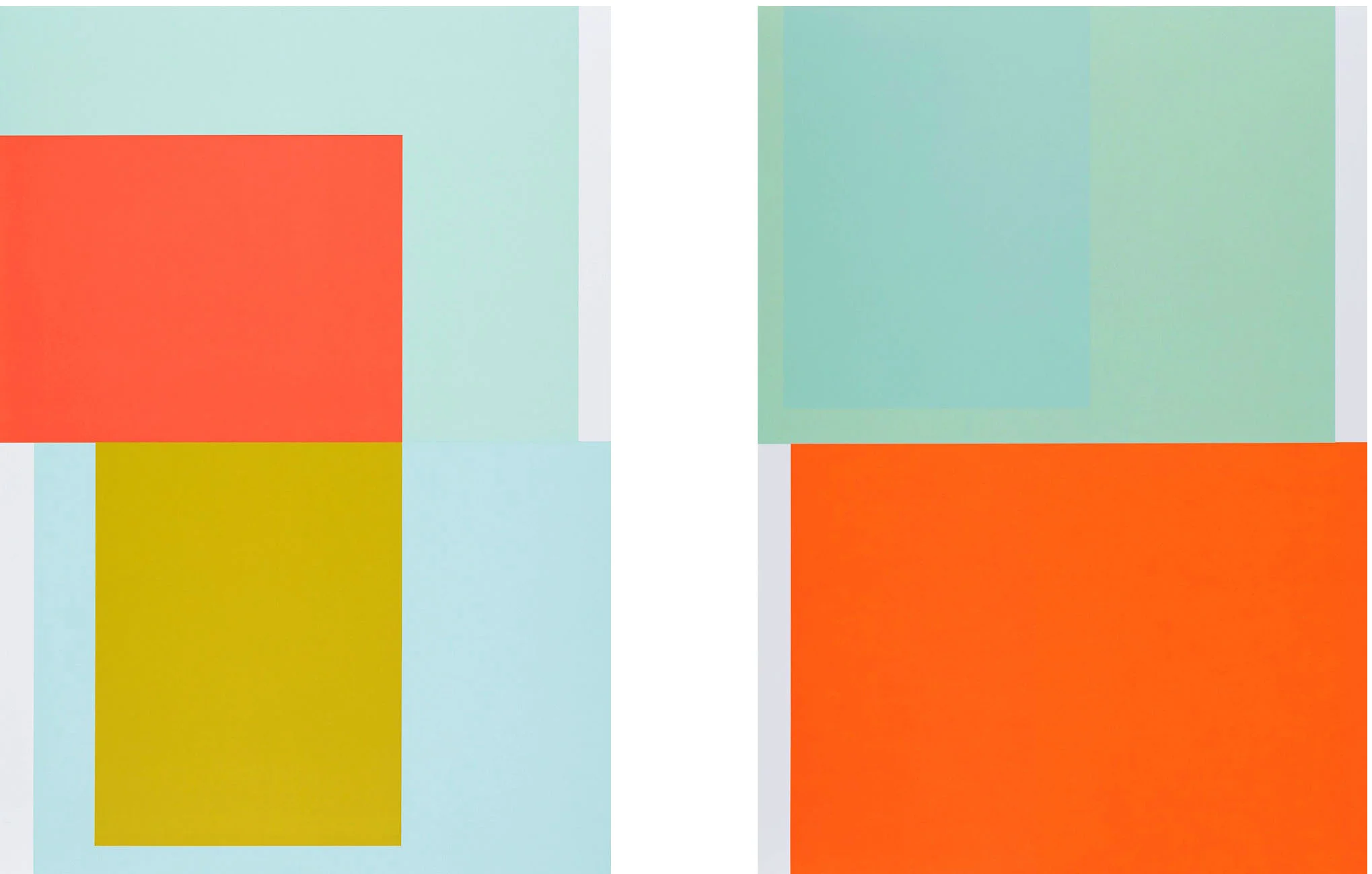 Collecting Colors (Red / Yellow) (Green/Orange), 2016. Silkscreen print 100 x 70 cm. Ed. 4
