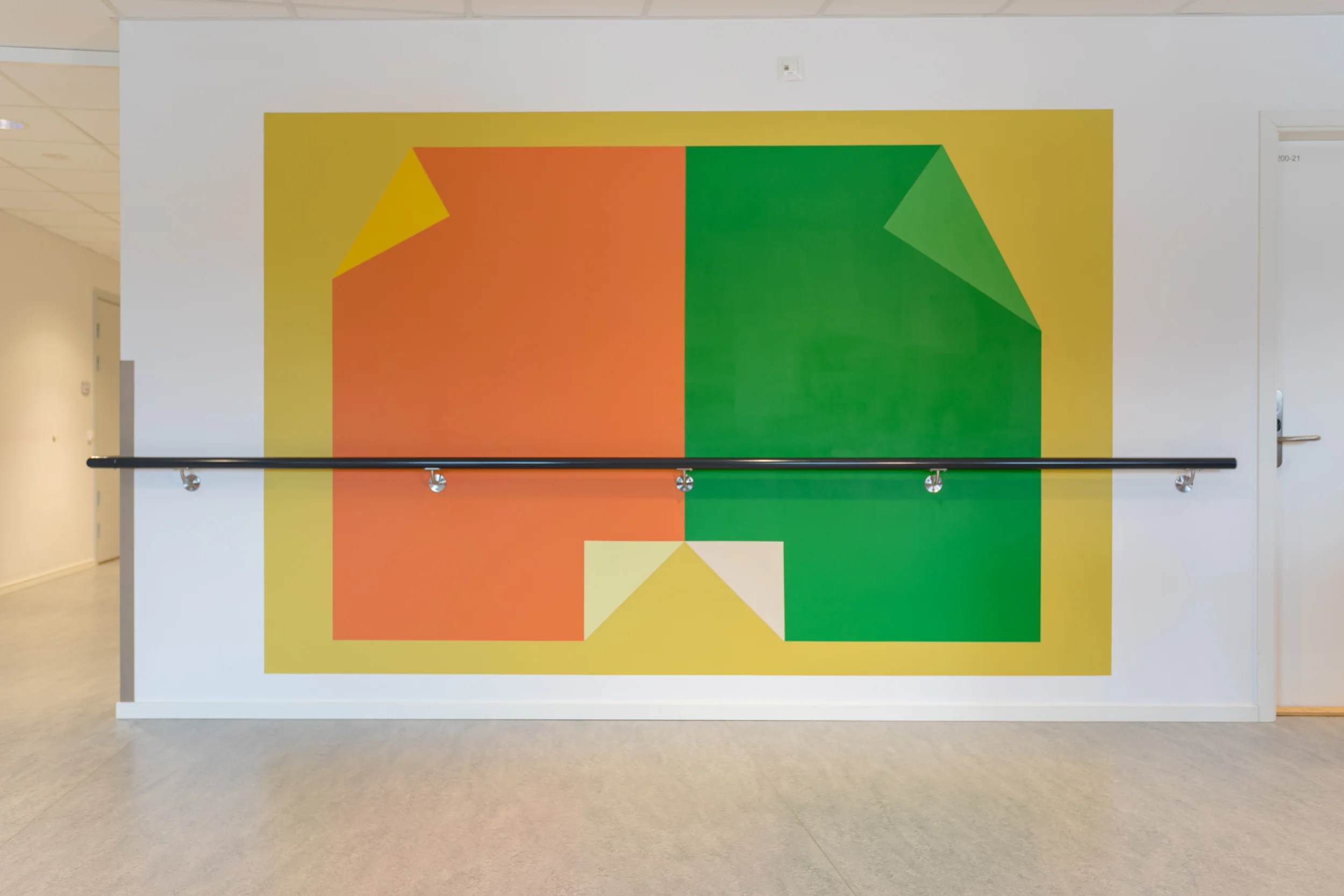 Kjerulfsgate bo - og aktivitetssenter. 2018. Lillestrøm. Wallpainting.