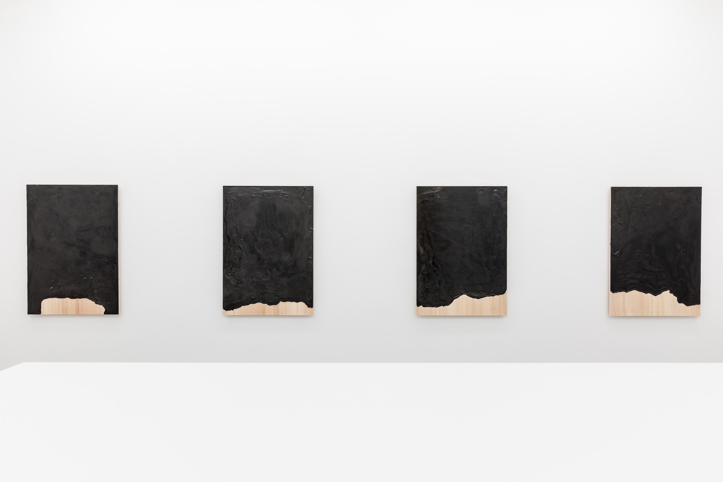  CC - CR  I-IV   Beeswax, graphite and gum resin on poplar panel Each 100 x 70 cm  