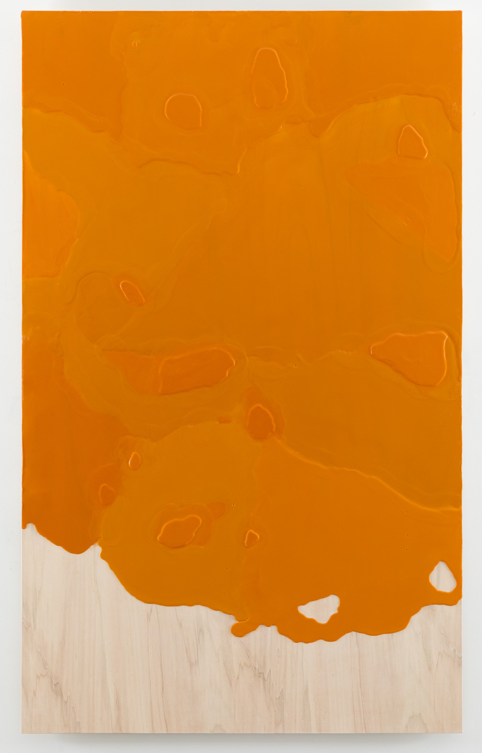  CC-CR # 6 (indian yellow) Beeswax, pigments and gum resin on poplar panel. 200 x 122 cm  