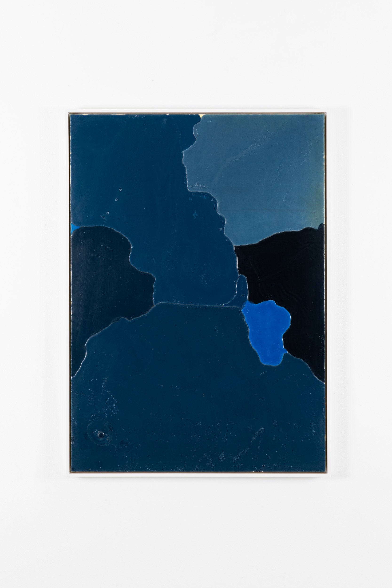  CC - CR # 15 (blue) Beeswax, pigments and gum resin on poplar panel. 104 x 74 cm  