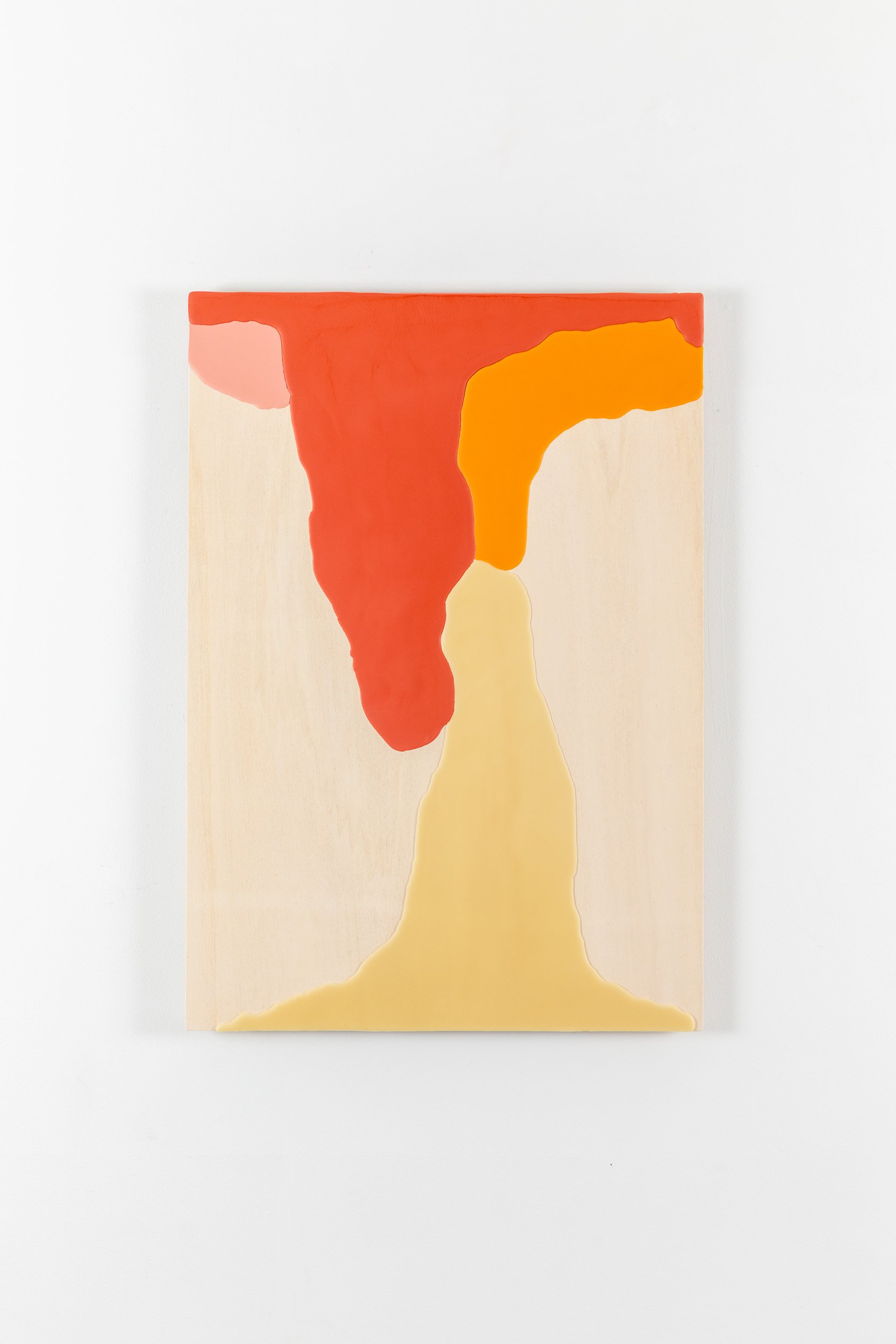  CC - CR # 11 (red, orange and pink) Beeswax, pigments and gum resin on poplar panel. 100 x 70 cm  