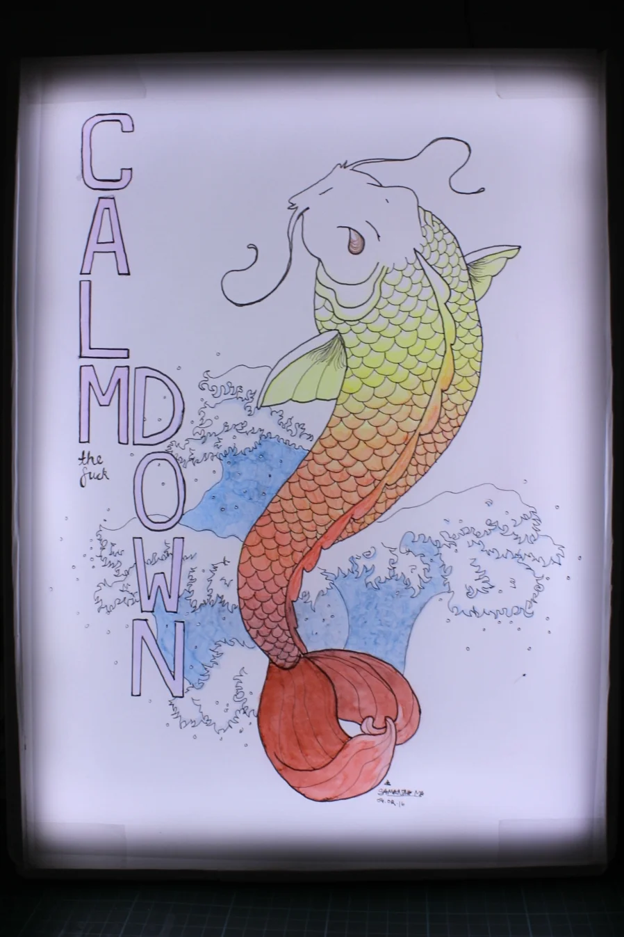 Straightforward Koi - Transparent Art - Time Lapse