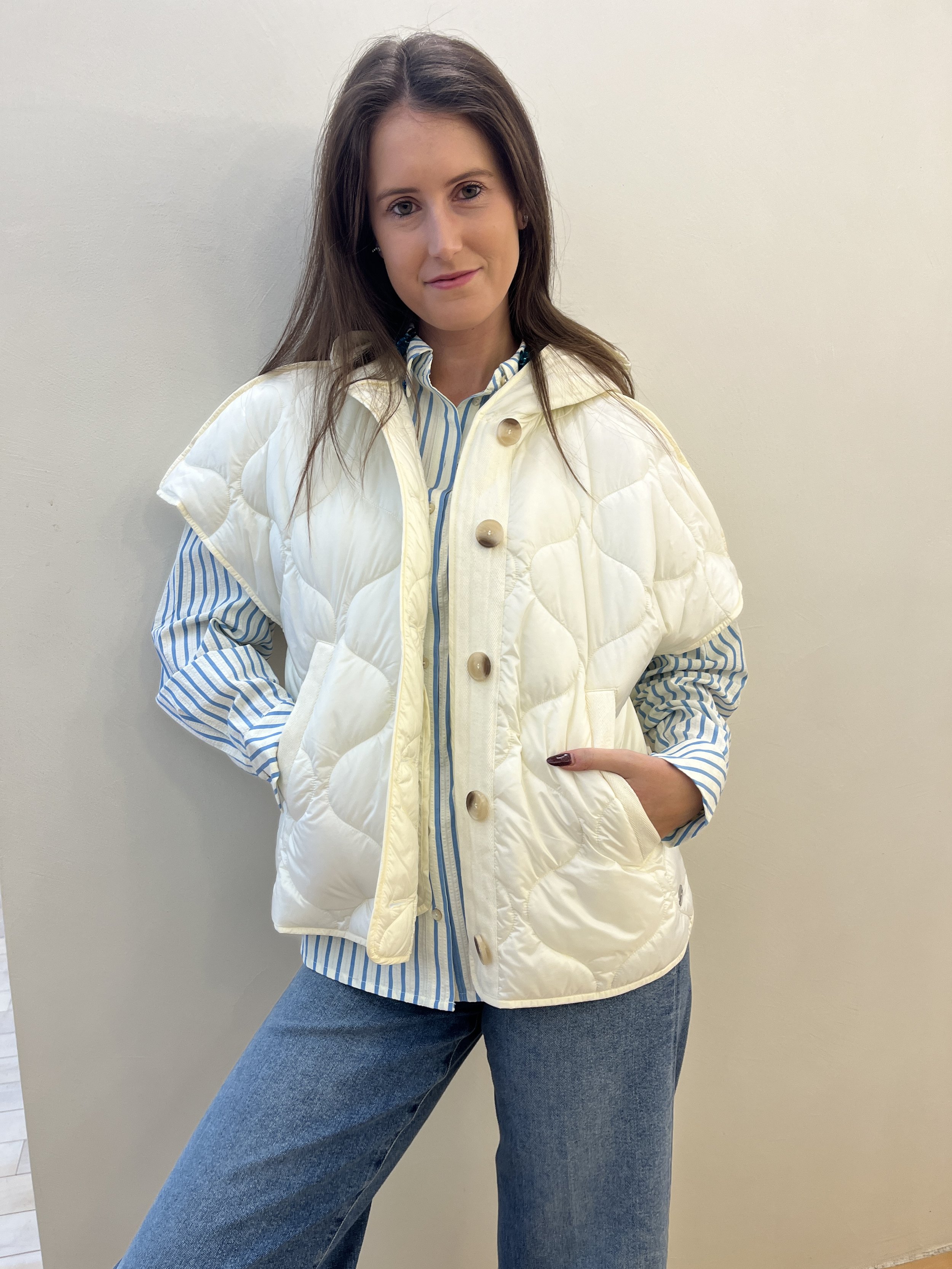 Beaumont Gewatteerde Body in Crème