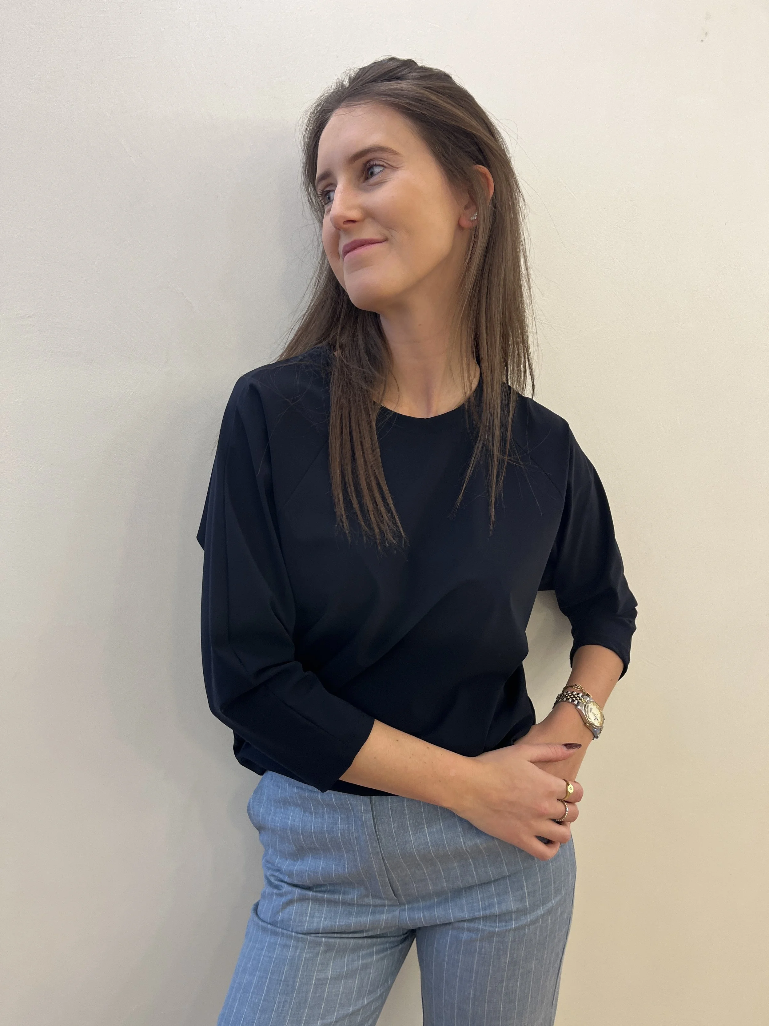 Raffaello Rossi T-shirt met 3/4 Mouw – Traveller Stof