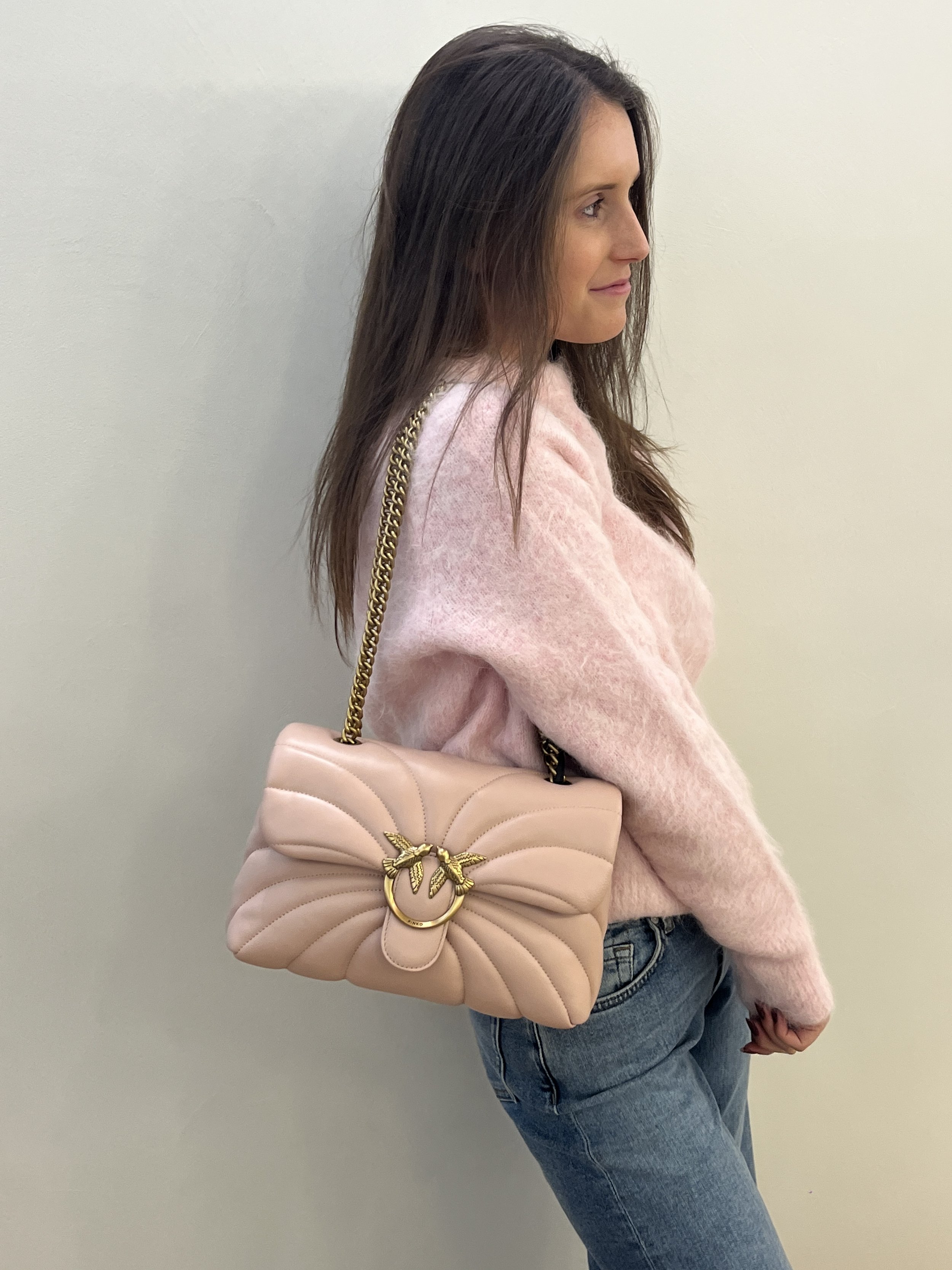 Pinko handtas in lichtroze (groot model)