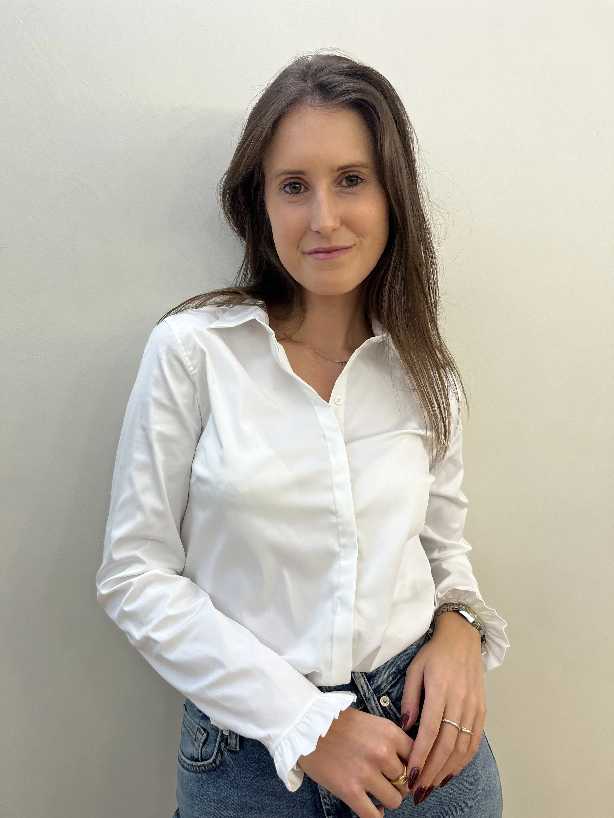 Witte Mos Mosh bloes met detail aan de mouw