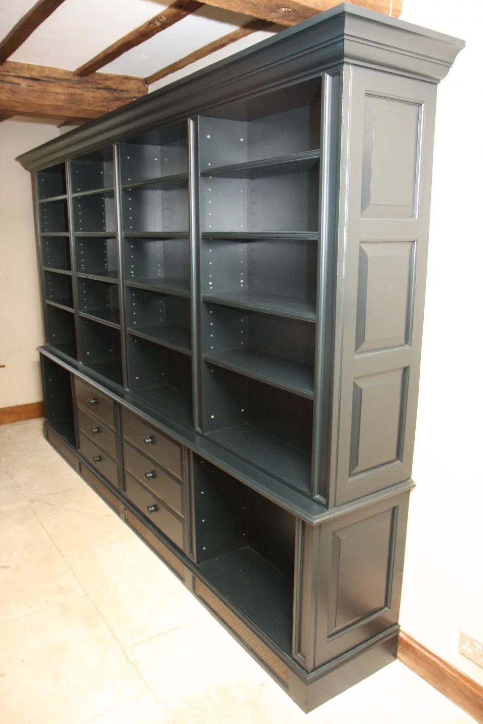 Large-bookcase-with-drawers-painted-in-Farrow-and-Ball-blue-black.jpg