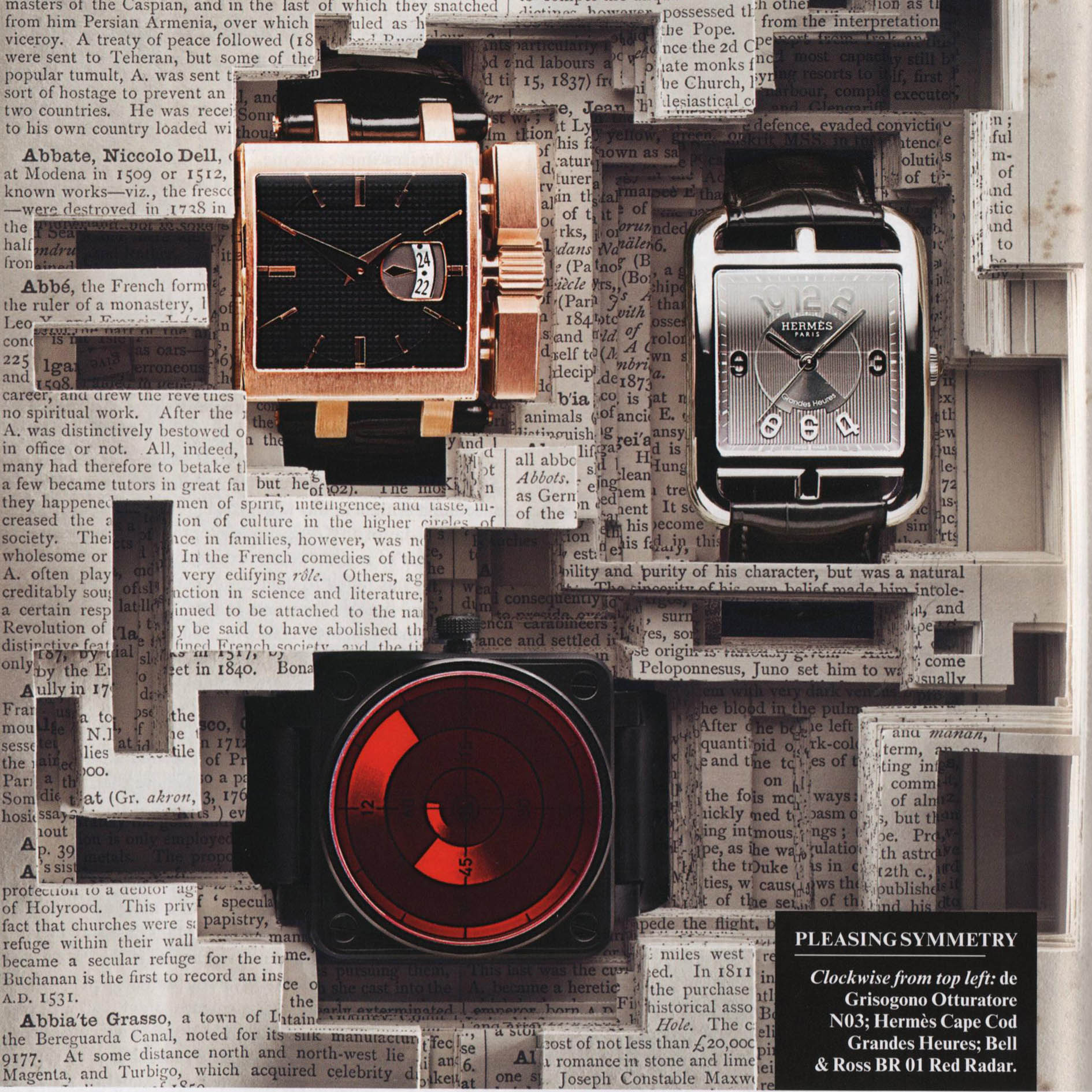 THE VANITY FAIR WATCH REPORT 2011 A commission for the design and creation of six sculpted books representing themed watch collections. Watches were physically presented in hand-cut books for the bi-yearly supplement for Vanity Fair.