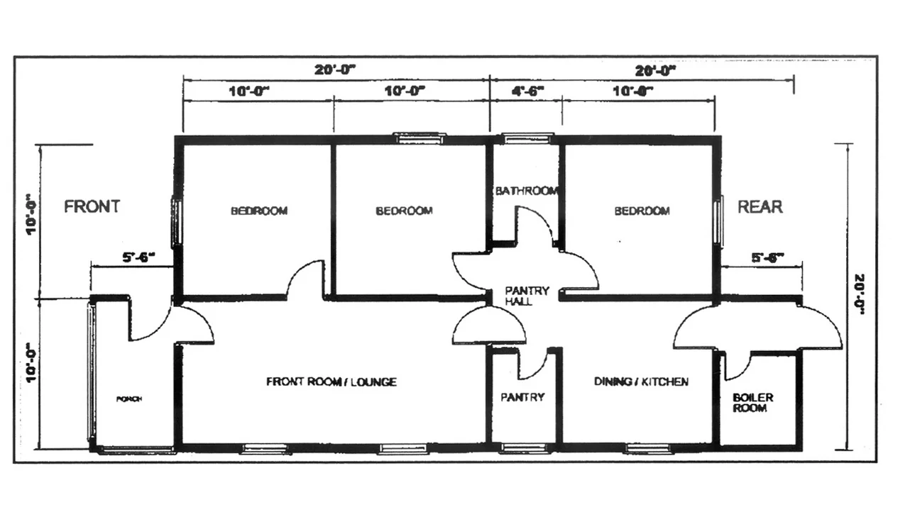 The original layout of an Austin Village 'Chester' design.