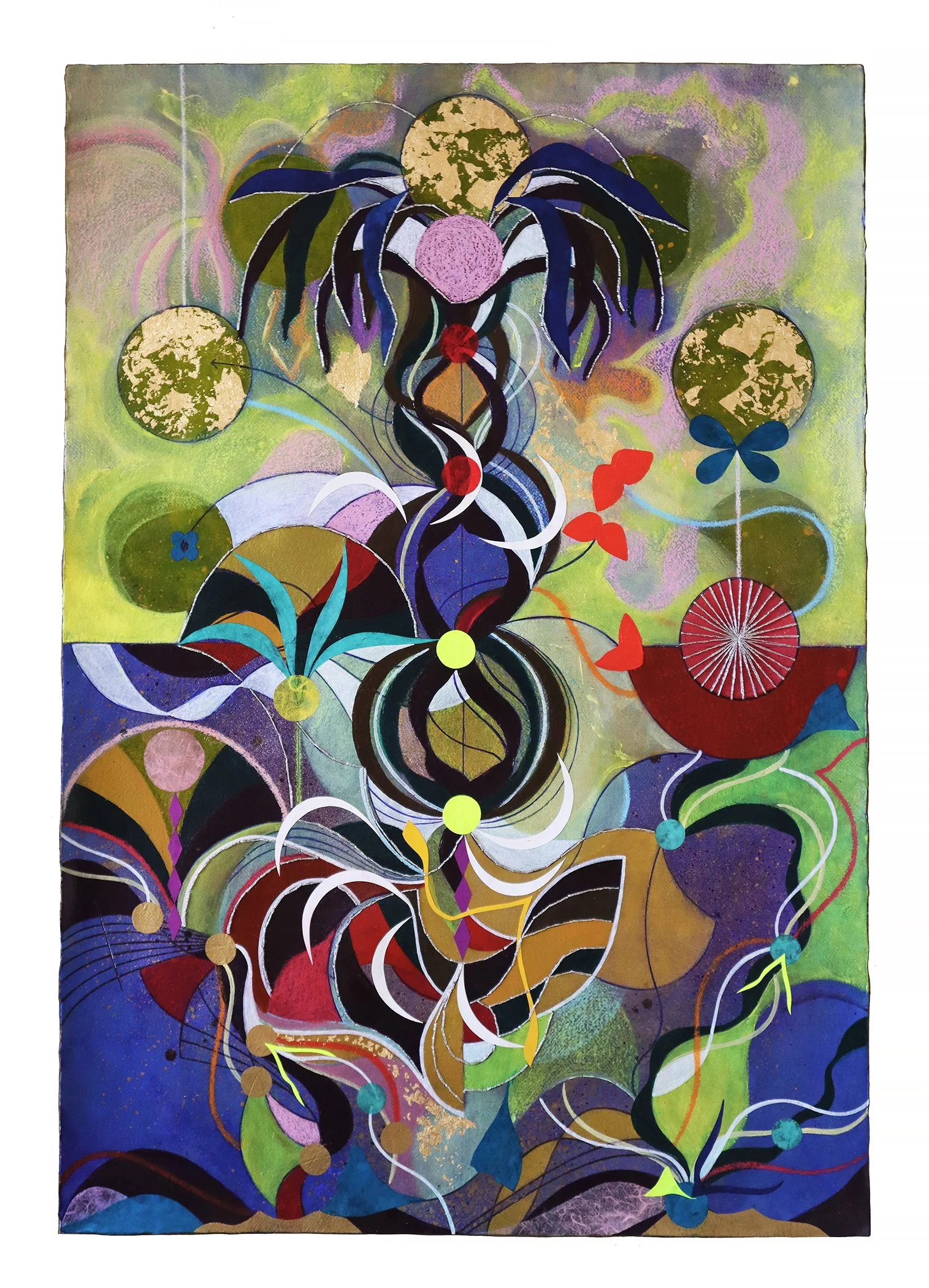 Threaded Waters

Mixed media on Fabriano paper, 114 x 76 cm, 2026