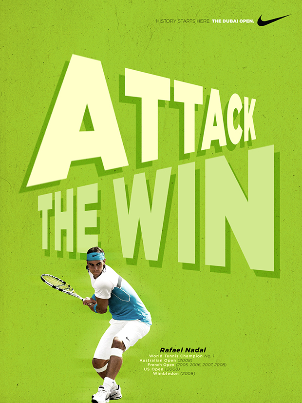 Nike Tennis posters: The Dubai Open on Behance