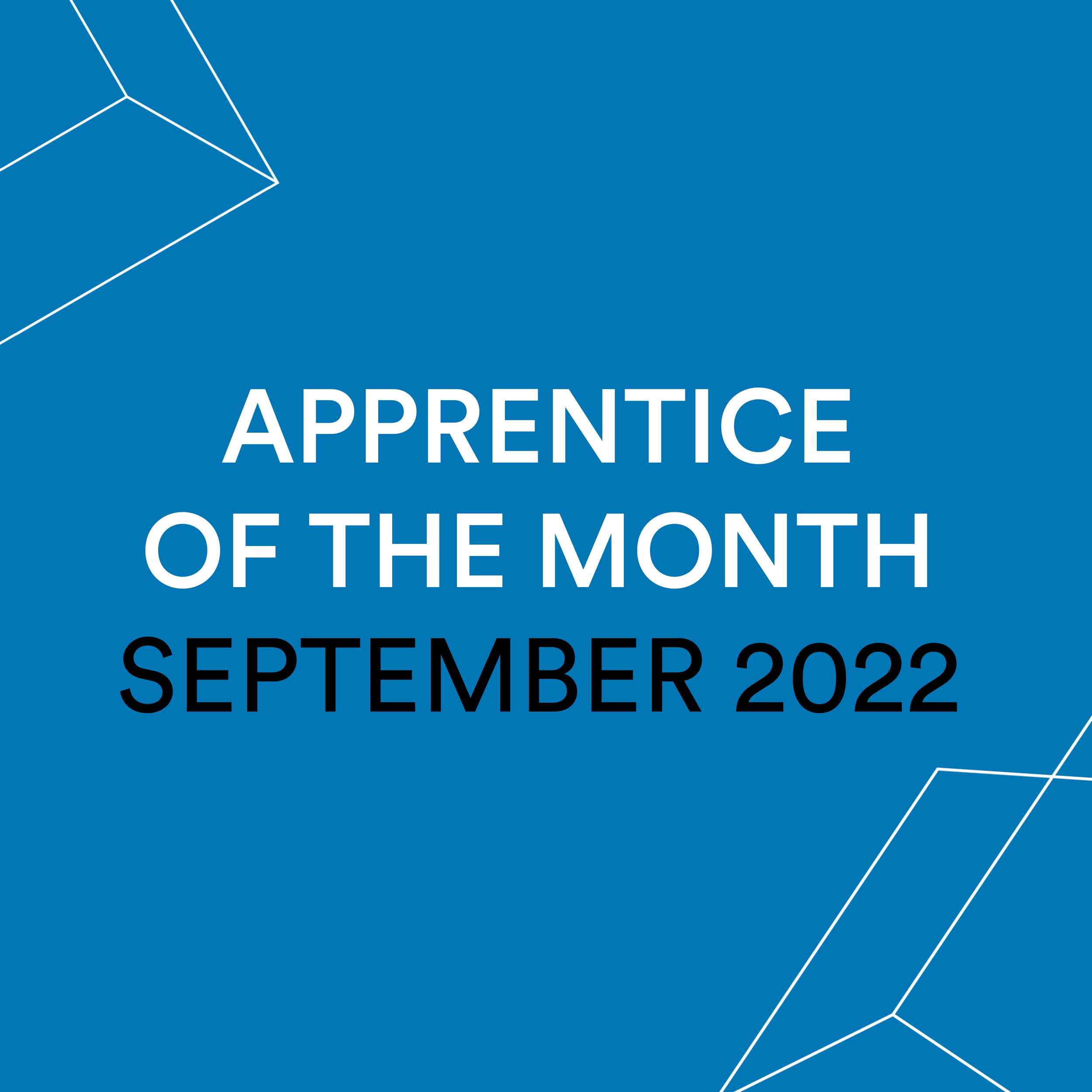 Apprentice of the Month - September 22