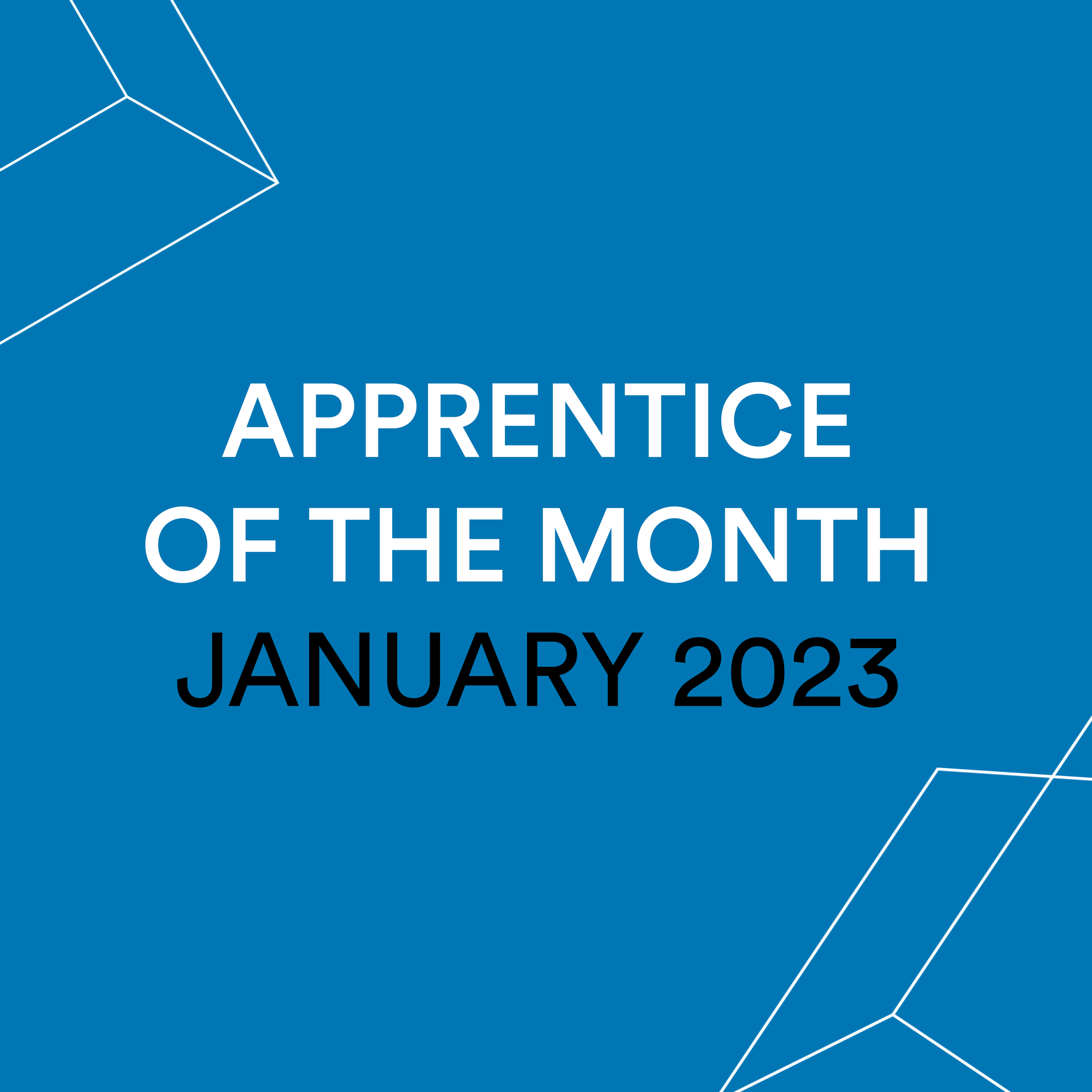 Apprentice of the Month - January 23