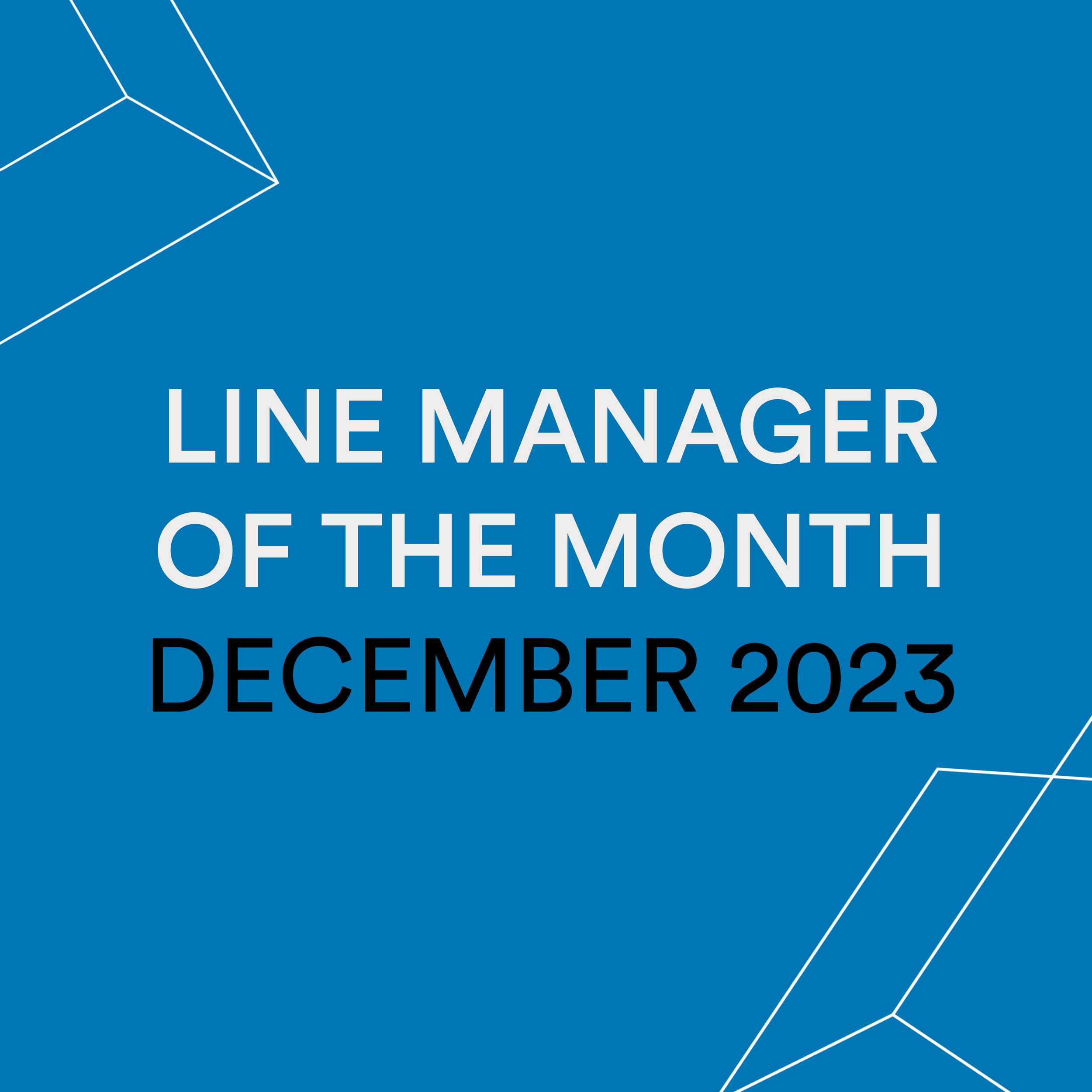 Line Manager of the Month - December 23