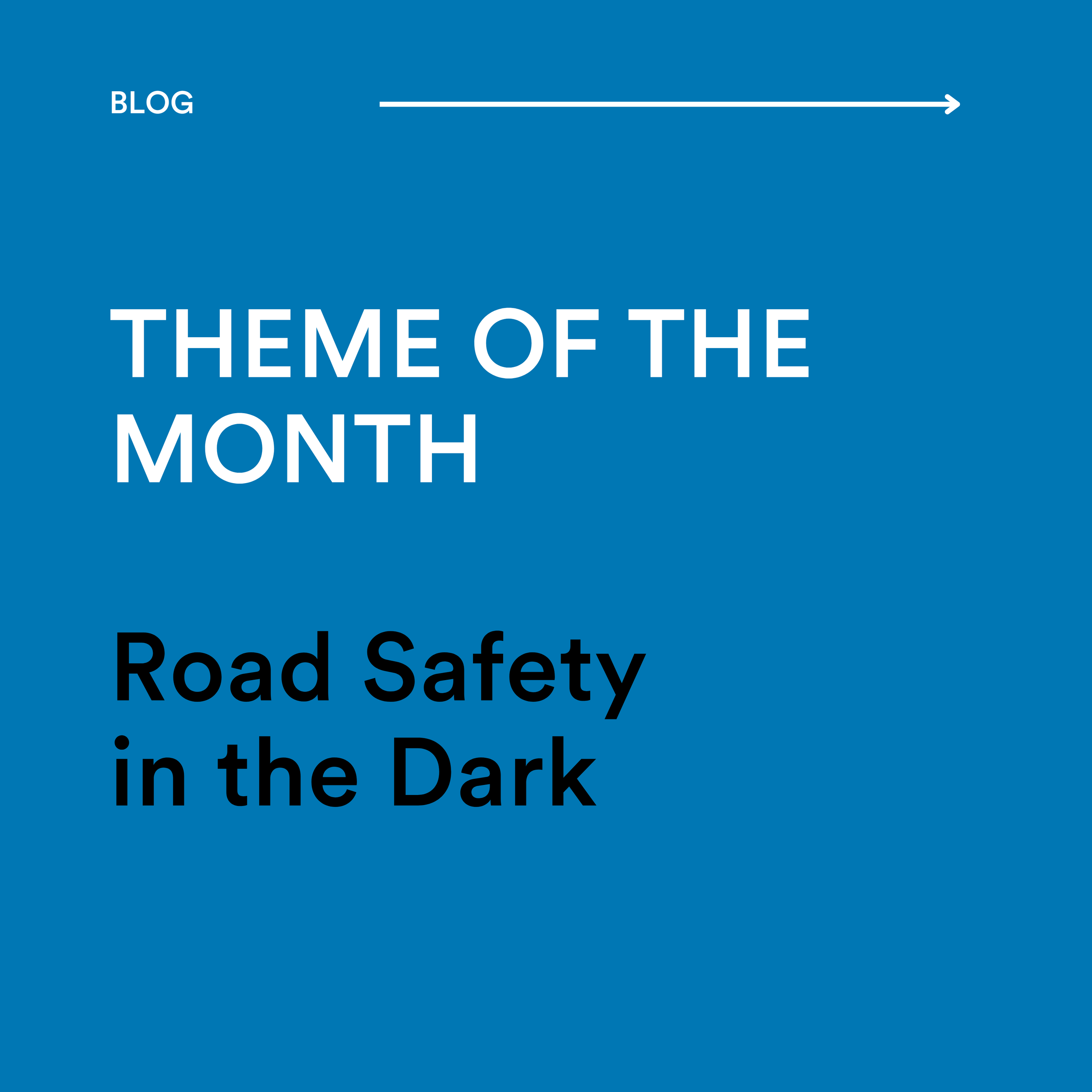 Theme of the Month - Road Safety in the Dark