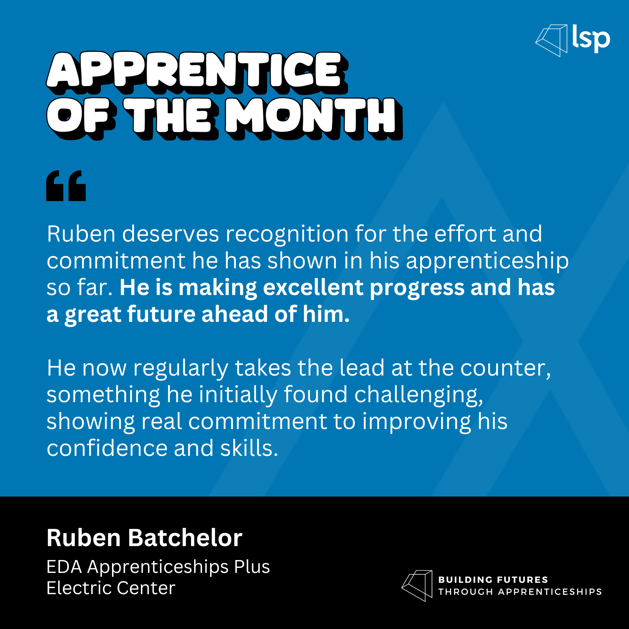 Apprentice of the Month - February 26