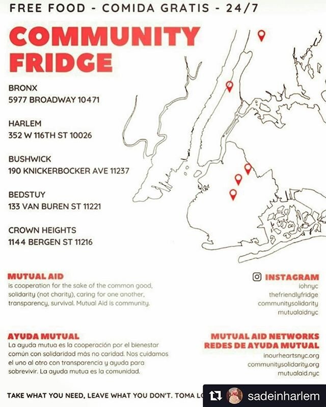 😀Happy Monday!
😇Feel like an angel today? 😳New Yorkers are hungry 🙏Please help your local food banks and community fridges 👍🏼Support the movement 
reposted with thanks to @sadeinharlem🙏💚and @iohnyc😇 #inourheartsnyc ・・・
Sooo excited to see @s