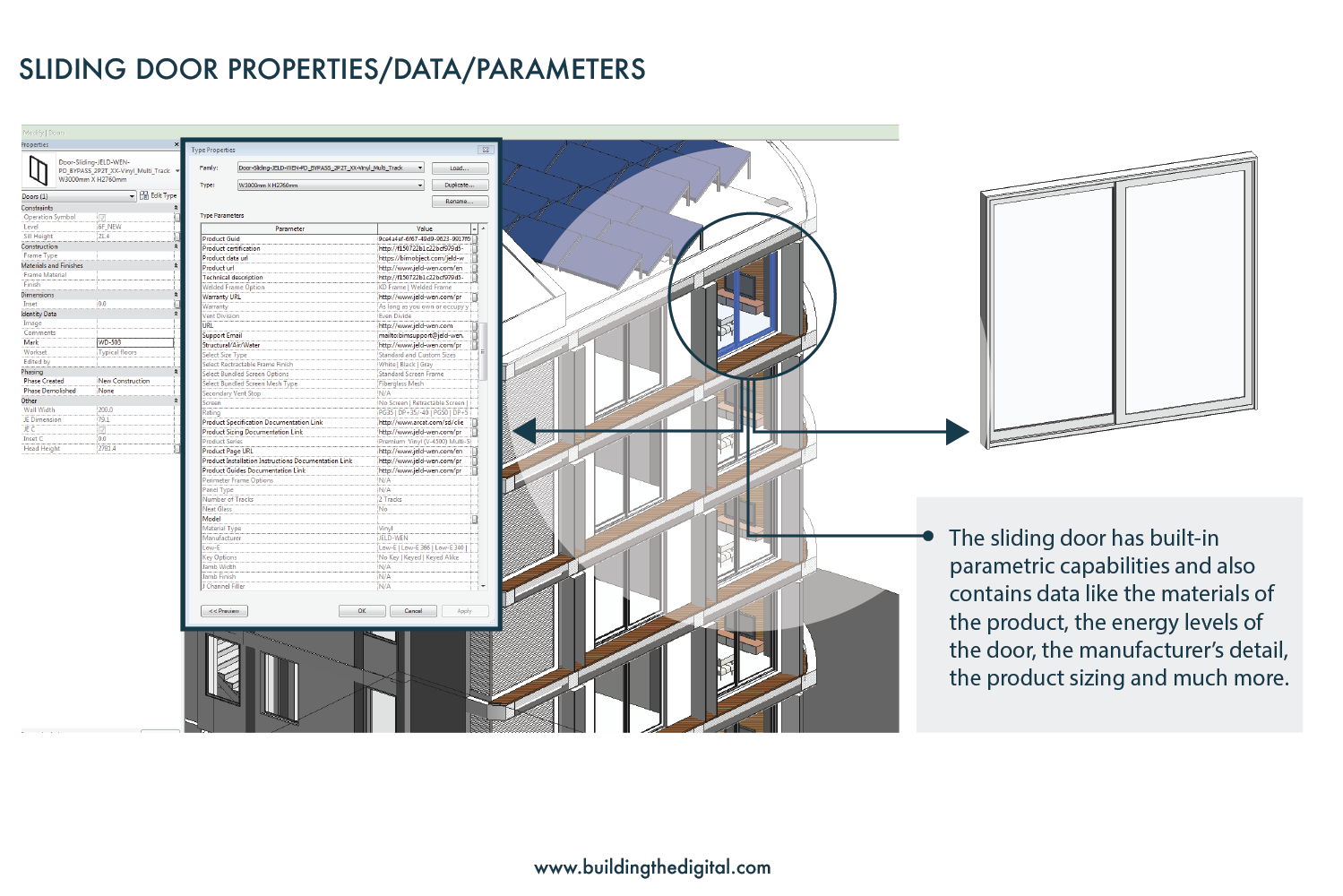 Revit architecture, parametric sliding door family, https://www.buildingthedigital.com/blog/bim-beginners