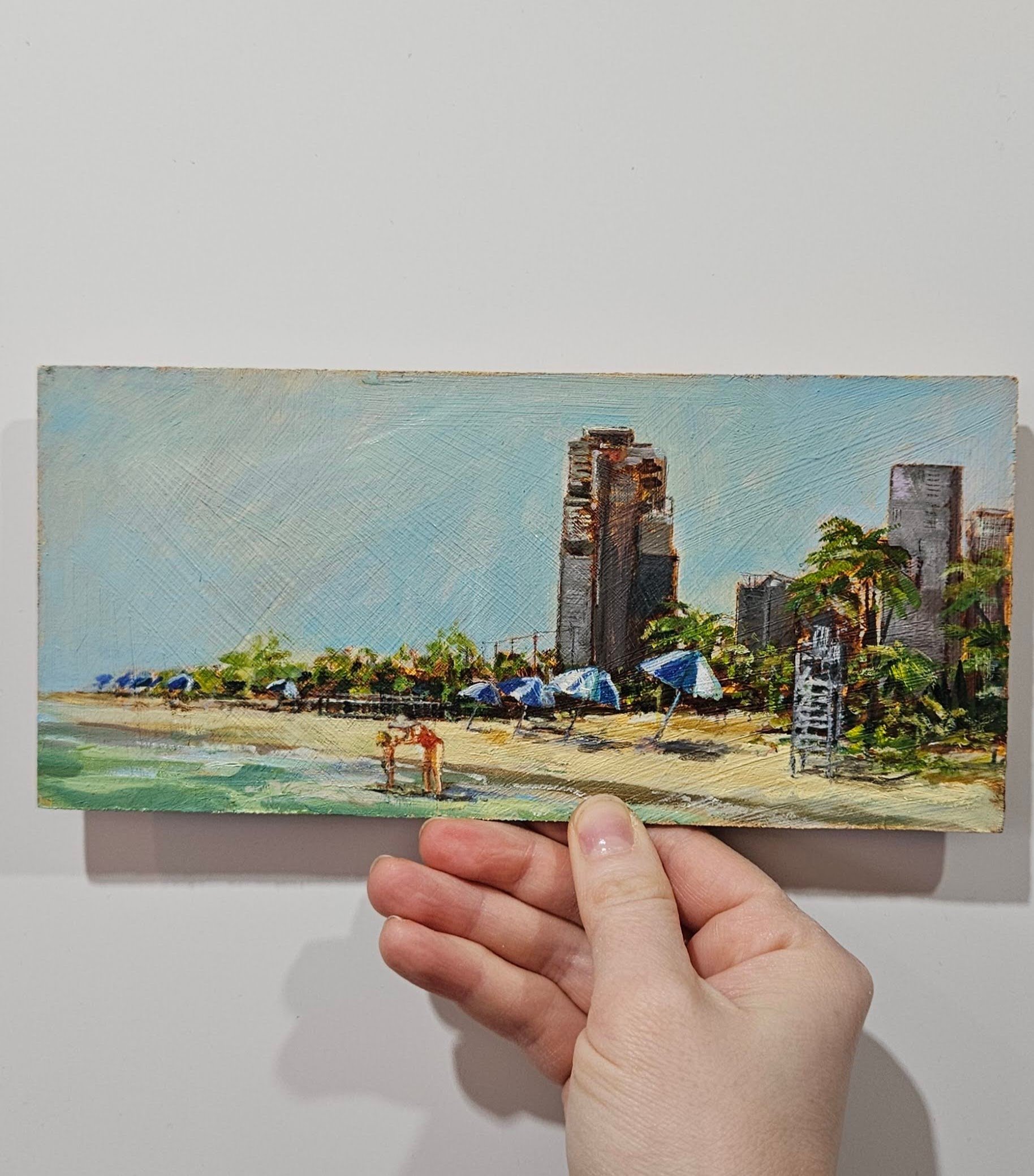 "Miami " a plein air study in oil