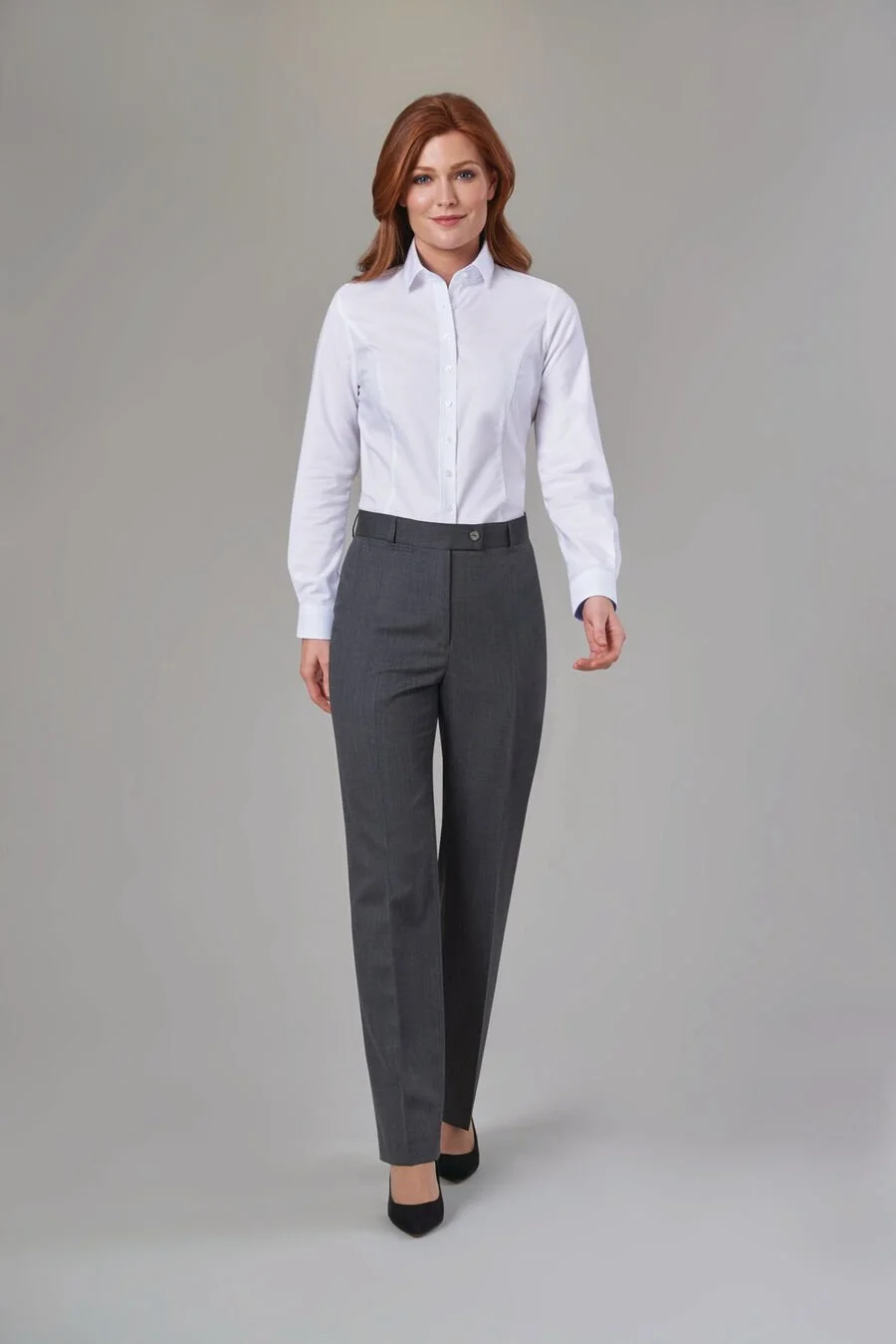 Grosvenor Straight Leg Trouser Mid Grey
