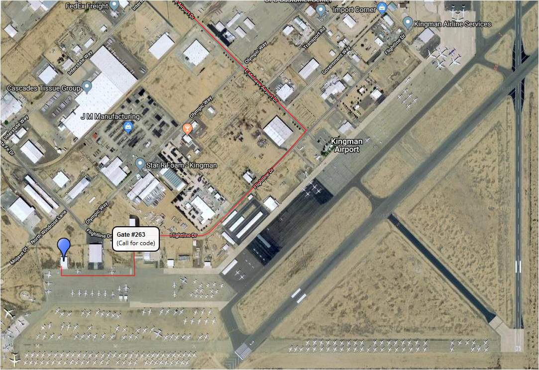Please call the office at (928) 757-8698 for the gate code.