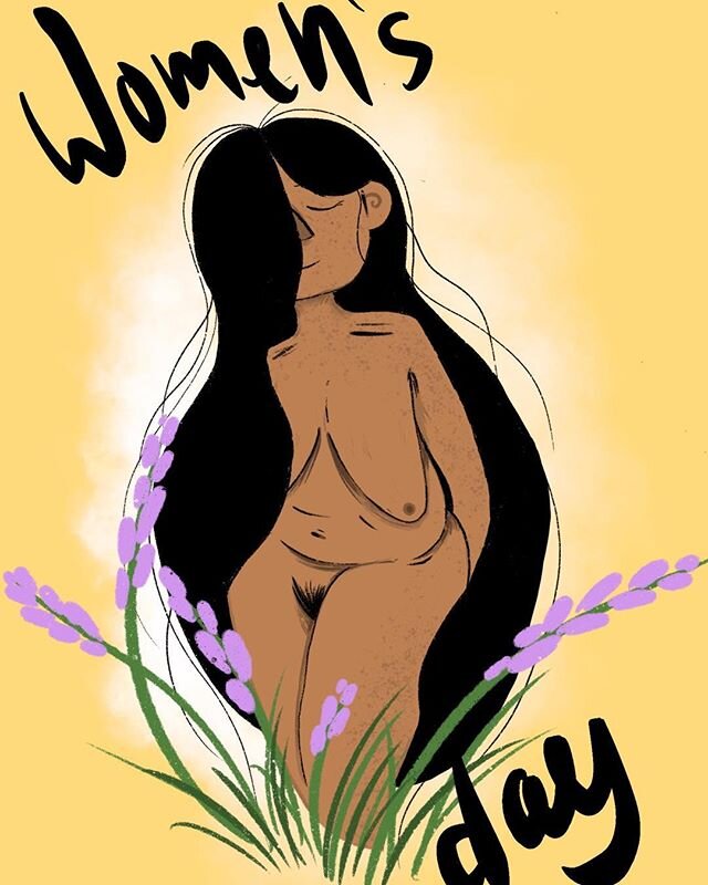 I LOVE this gorgeous artwork my daughter made for Women&rsquo;s Day. She&rsquo;s 12! And she created this straight from her imagination. So proud of all the powerful, expressive, brave women and the girls we are raising!