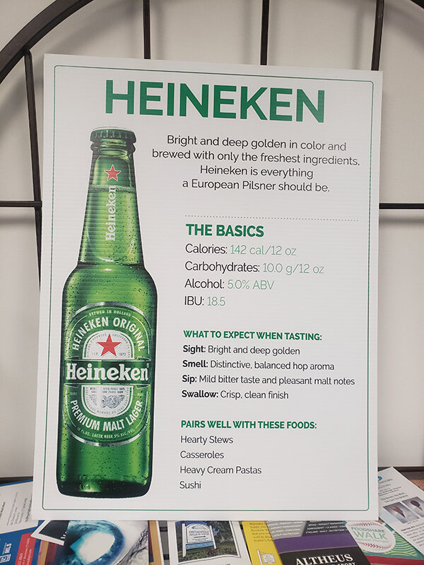 Retail Beer Case Signs with Easel Backs
