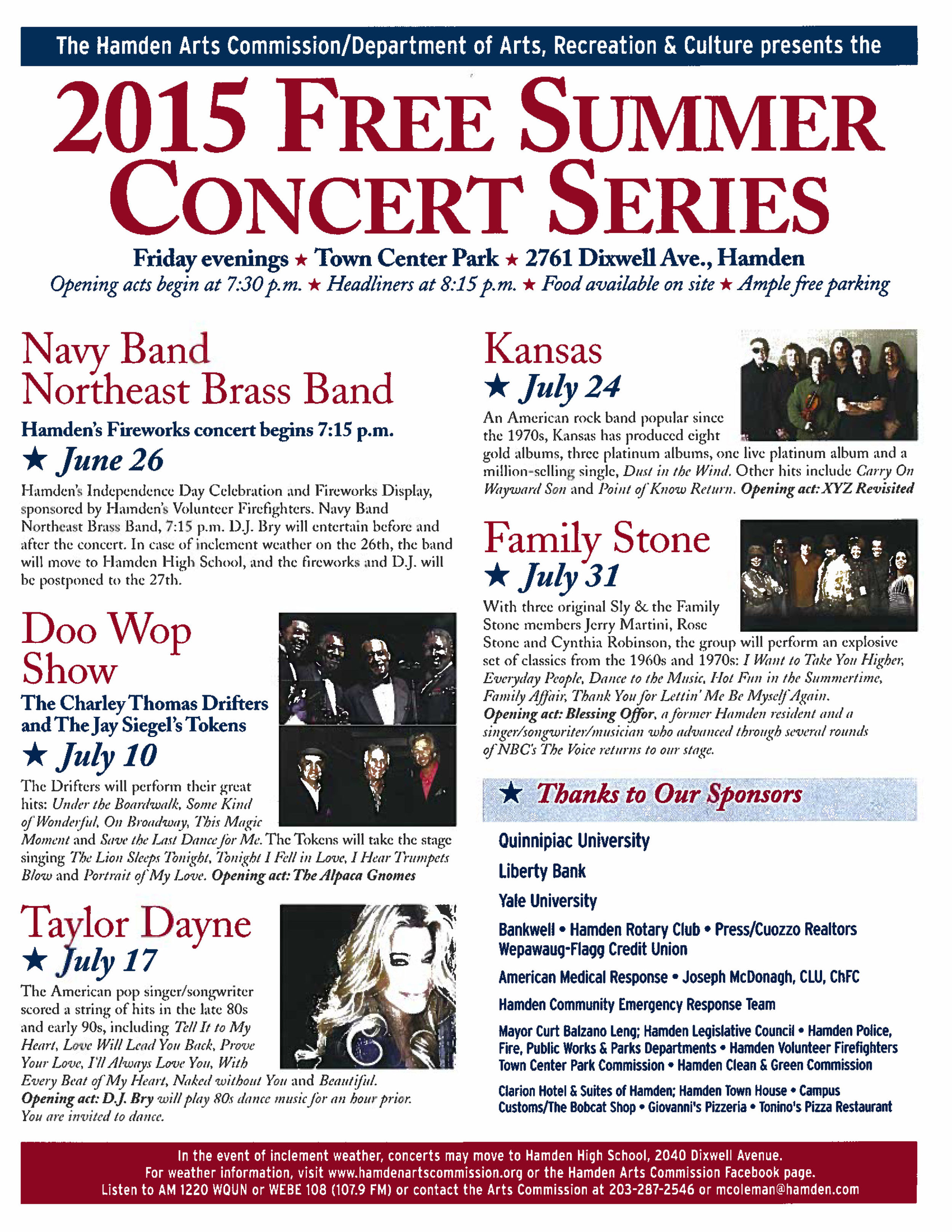 Hamden Summer Concerts 2020 — Hamden Arts Commission