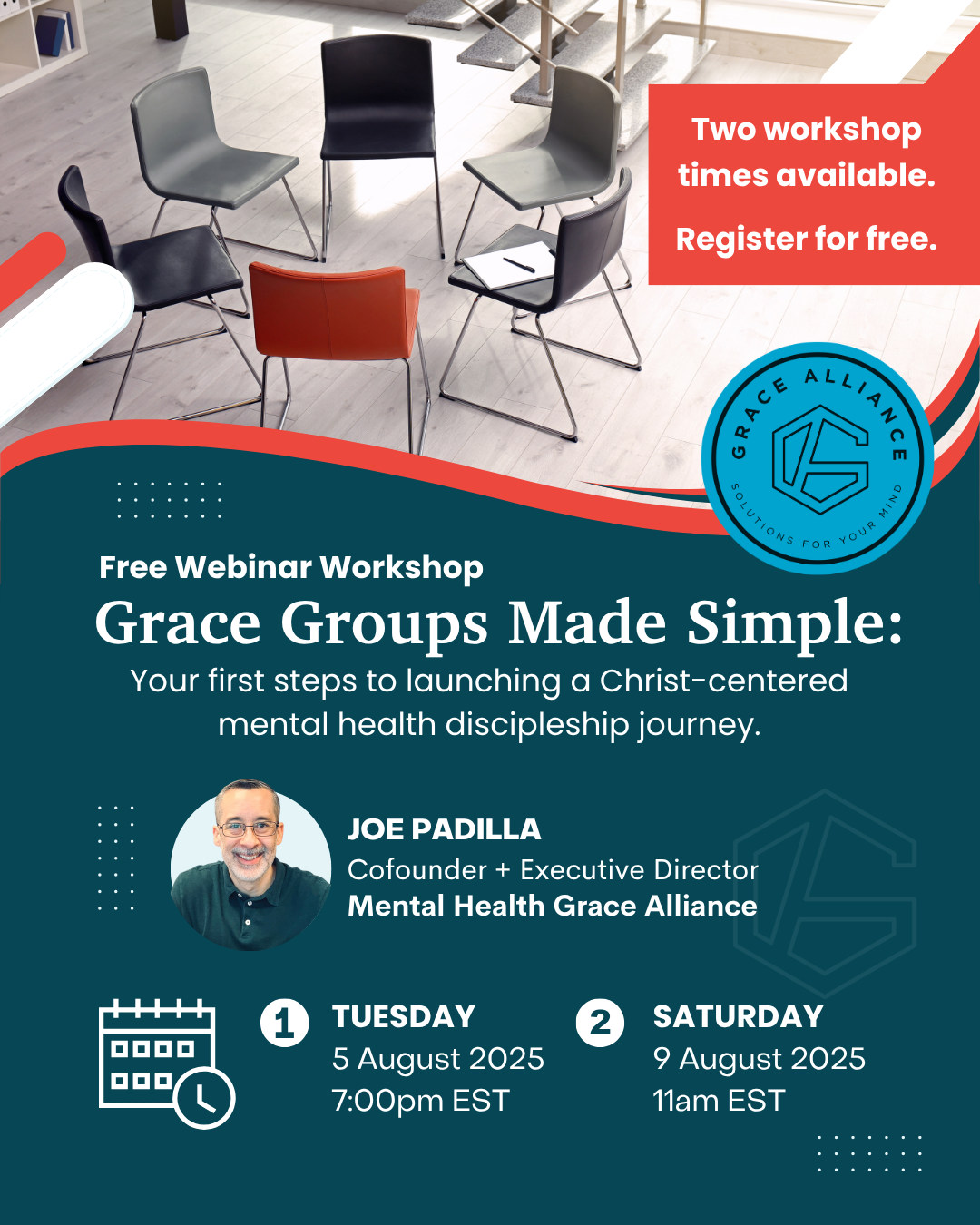 Aug. 9, 2025 (free) Grace Group Made Simple: Your first steps to launching a Christ-centered mental health discipleship journey.