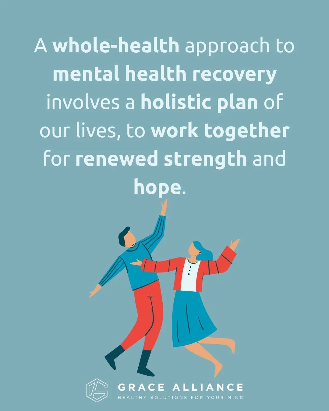 Chapter five in the Living Grace workbook covers the whole-health approach to mental health care. This includes physical, mental, spiritual, and relational well-being

Check out our free resources on our website, link in bio!

#MentalHealthGraceAllia