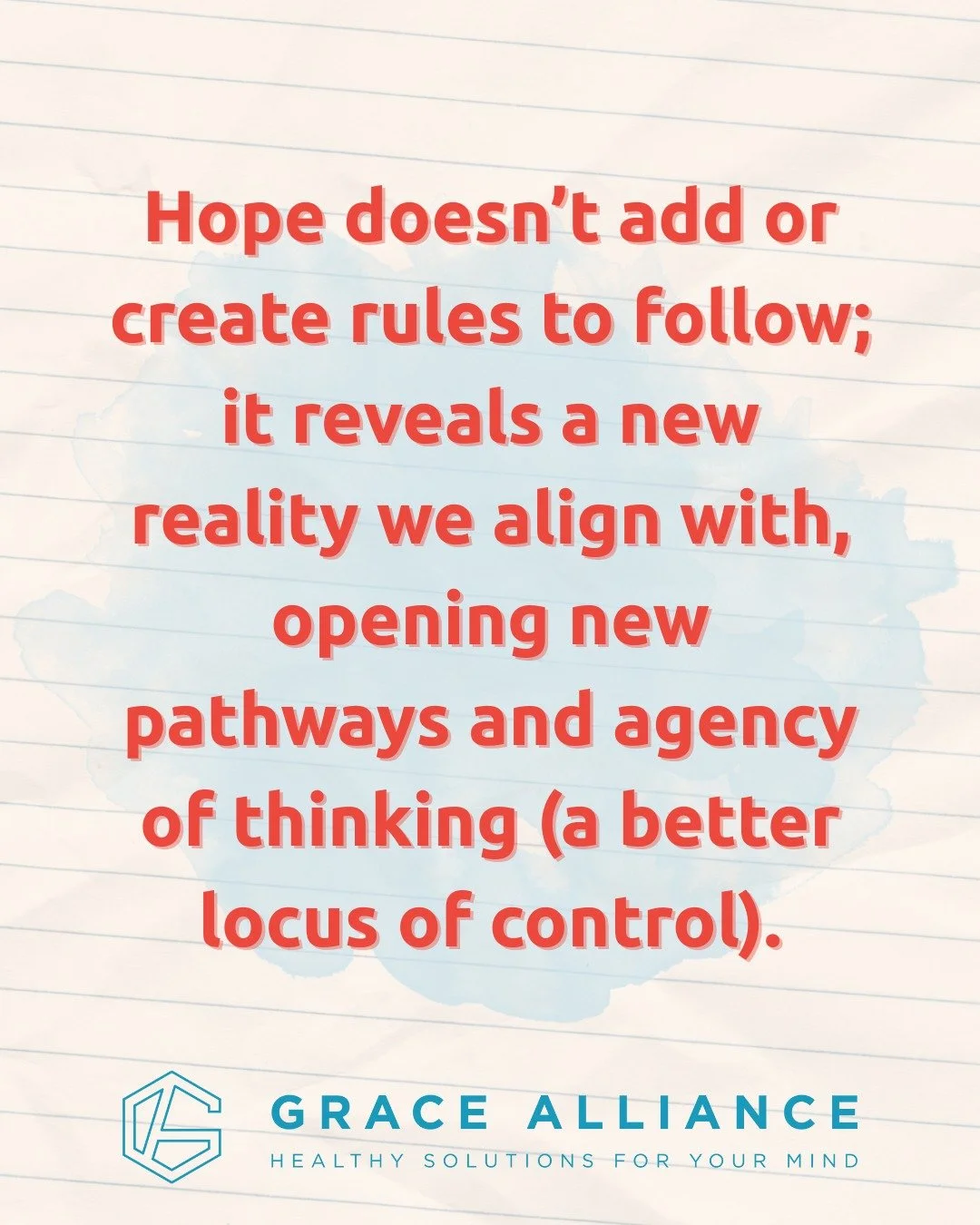 Continuing on the blog that was uploaded last week here is an encouraging perspective on hope.

#GraceForTheJourney #ChristianMentalHealth #FaithAndMentalHealth #HealingThroughGrace #MentalHealthGraceAlliance #HopeInHim