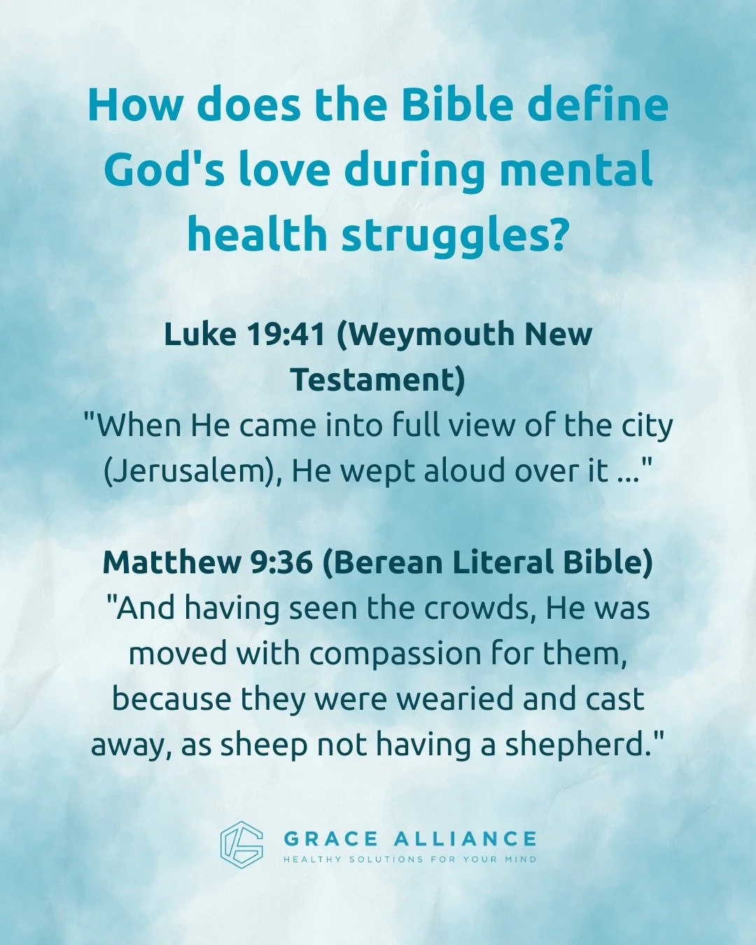 Continuing this week on highlighting the "Where Is God When You&rsquo;re Struggling With Mental Health? A Biblical Perspective &amp; Practice" blog that was sent out in last weeks email, here are some encouraging scriptures highlighted in t