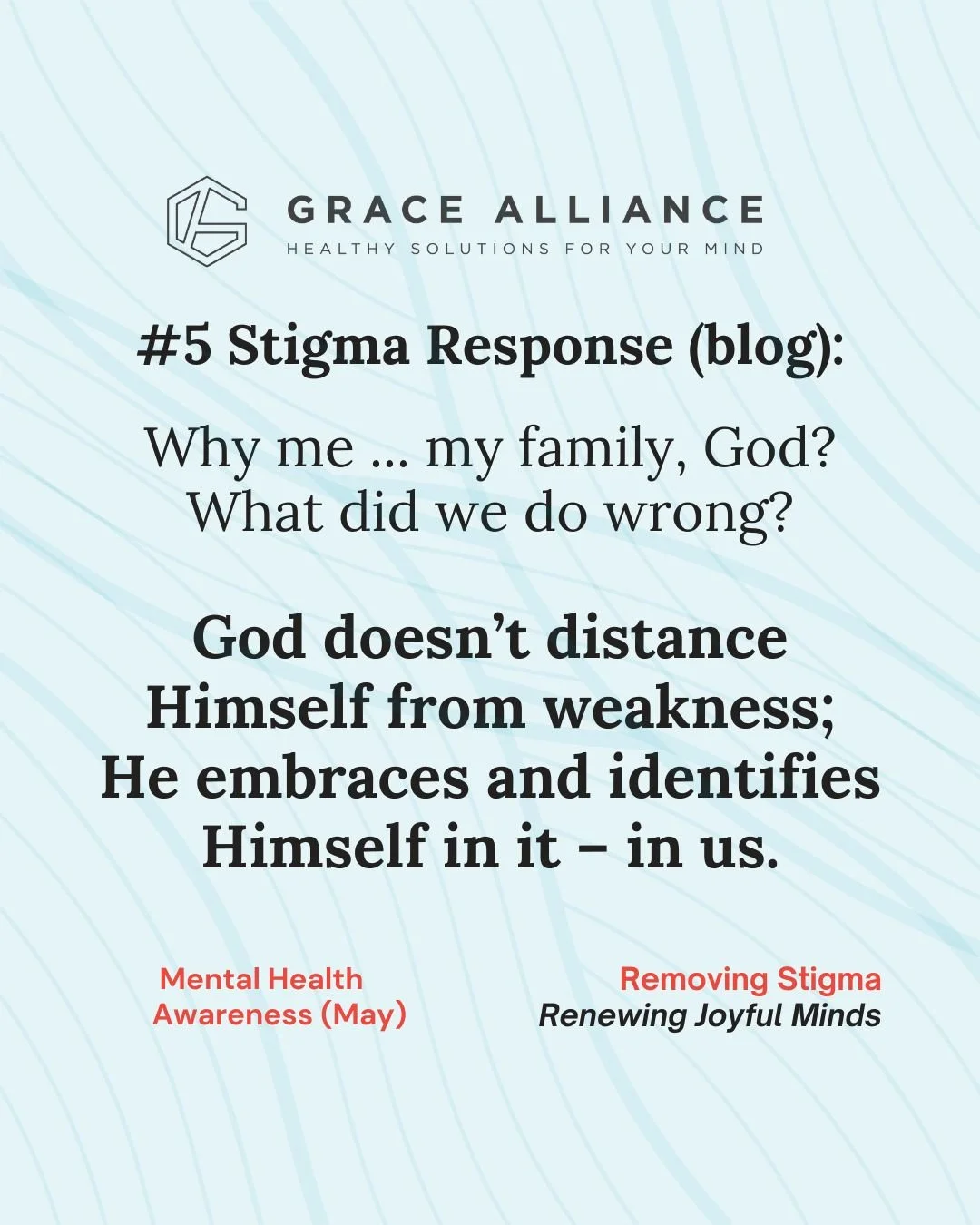 Mental health struggles leave many asking, "Why me/us, God?" and stigma fuels a distant and displeased God, keeping them stuck in the question - Scripture shows a different reality! Click the link in bio to read the article.

#MentalHealthA