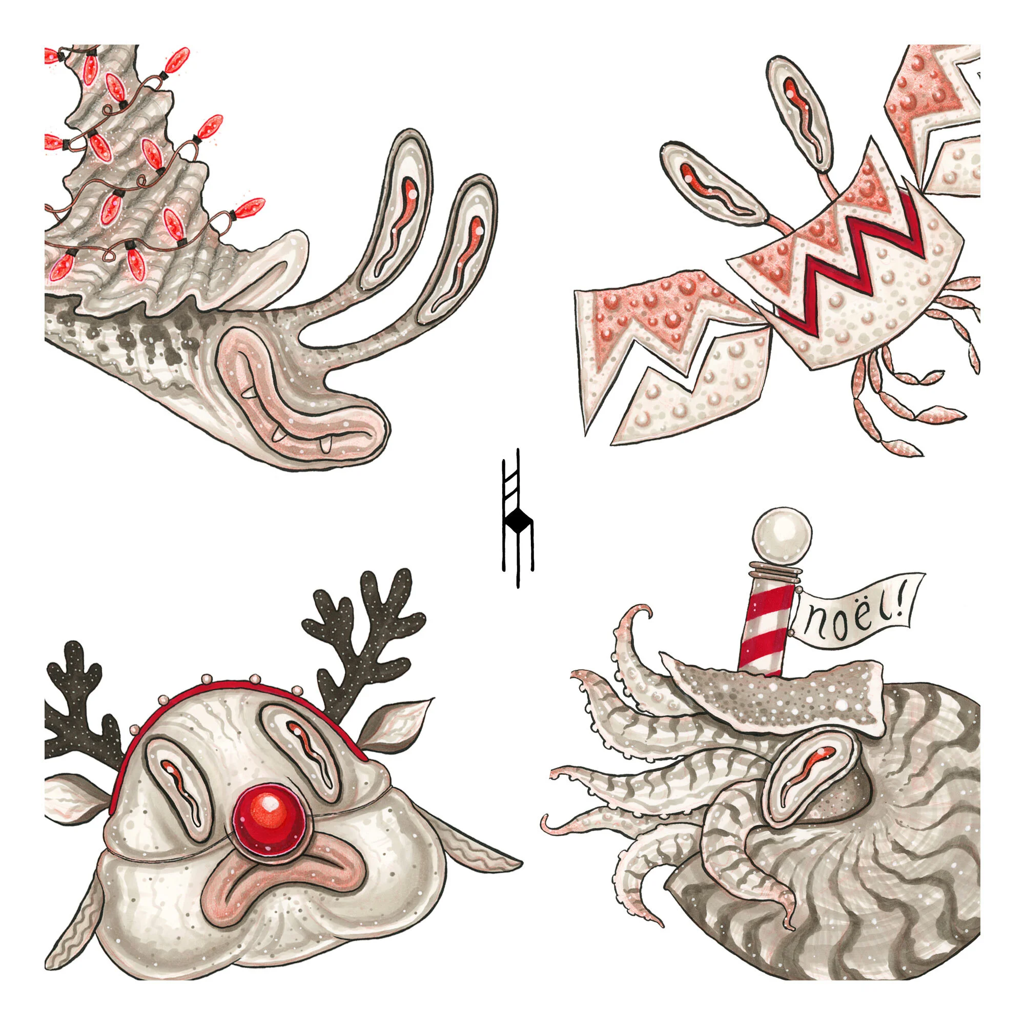 4 PRINT FISHMAS SET II