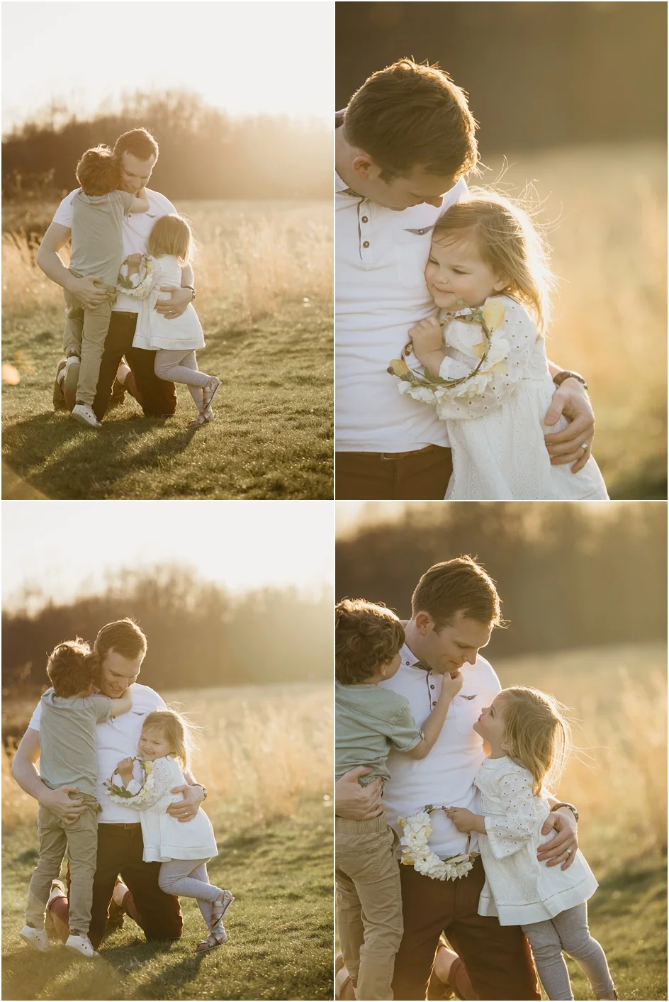 Family Portraits Father and Kids photographs Fairfield County Waveny Park photos
