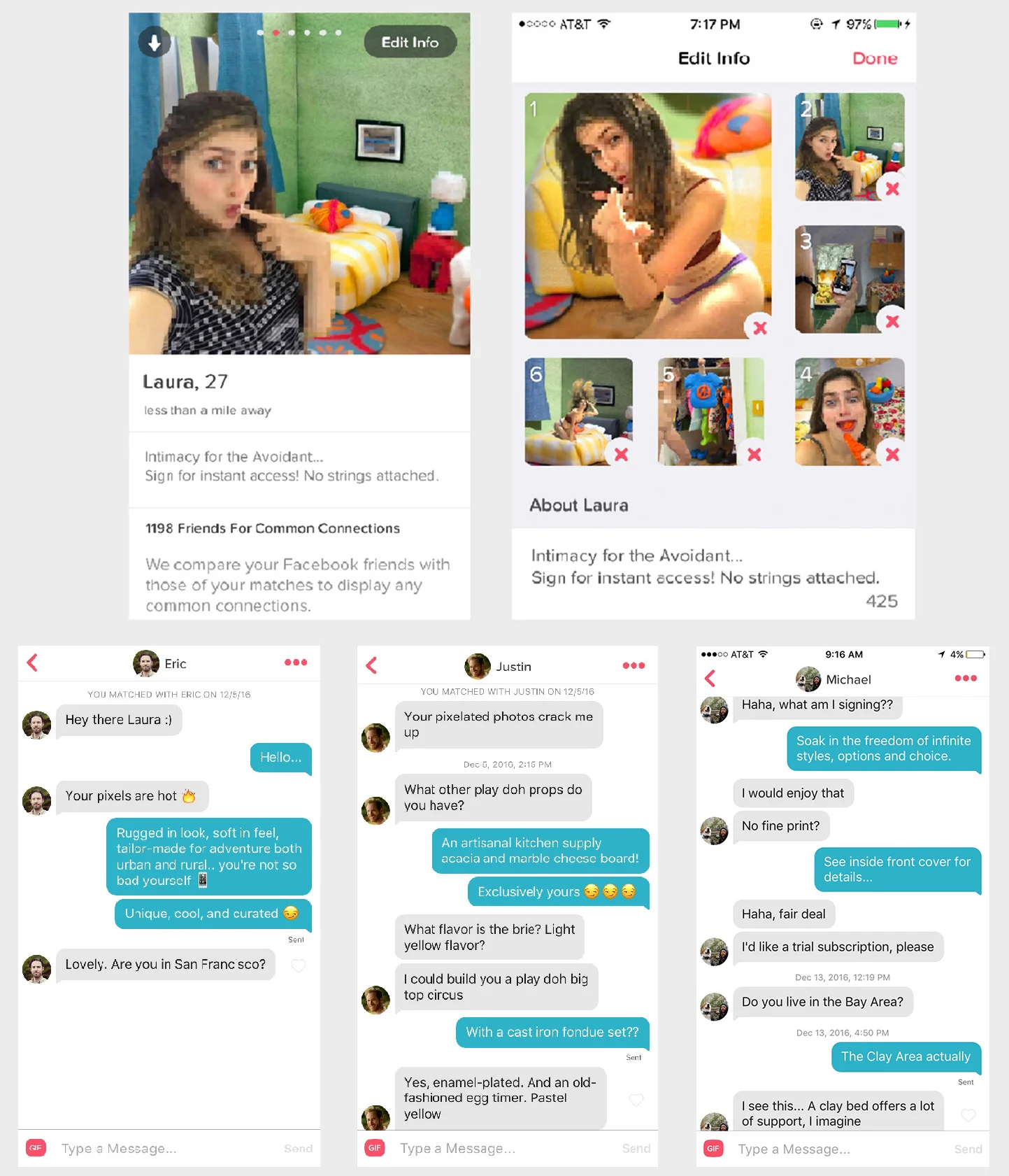 Intimacy For The Avoidant Social engagement via Tinder app, 2016. 