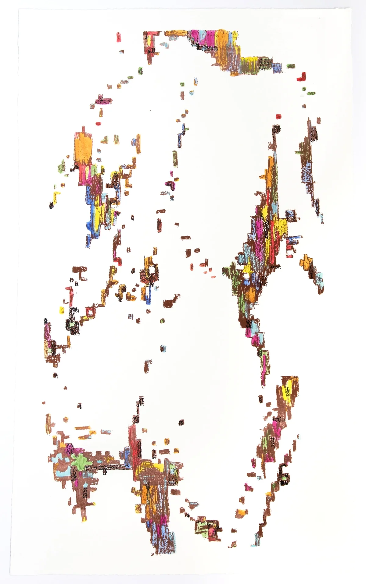 Imaginary Female #3 Silkscreen print and watercolor on Somerset, 2015