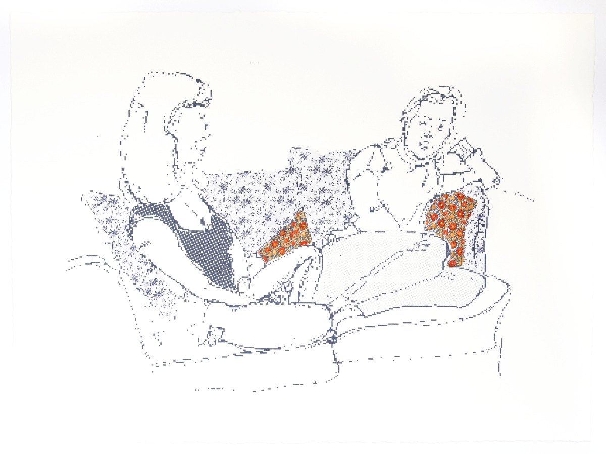    Personal Conversation    Silkscreen printer and watercolor on Somerset, 2015 
