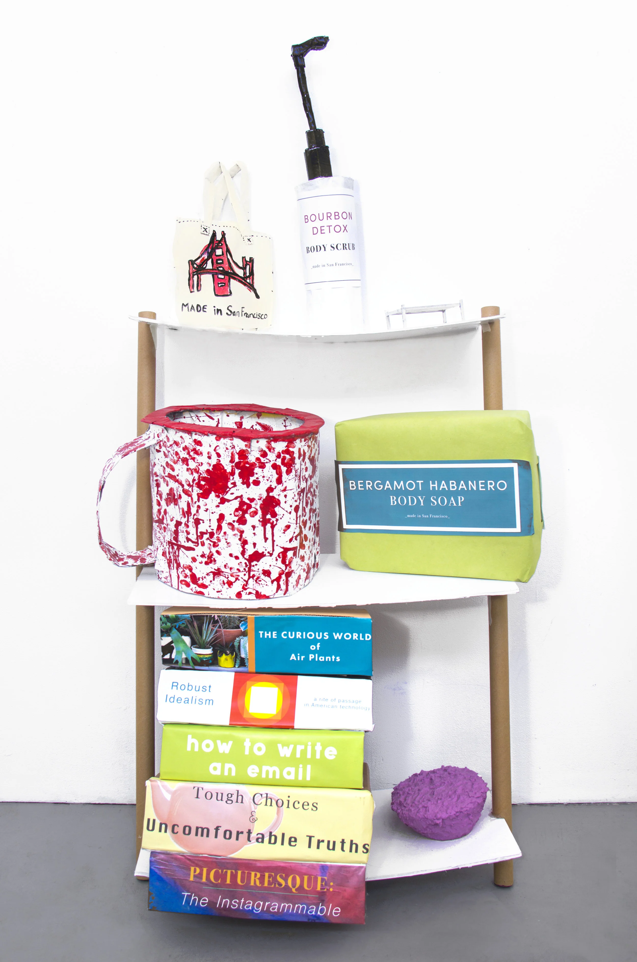 How to Write An Email Paper-mache, foamcore, cardboard, acrylic, 2017