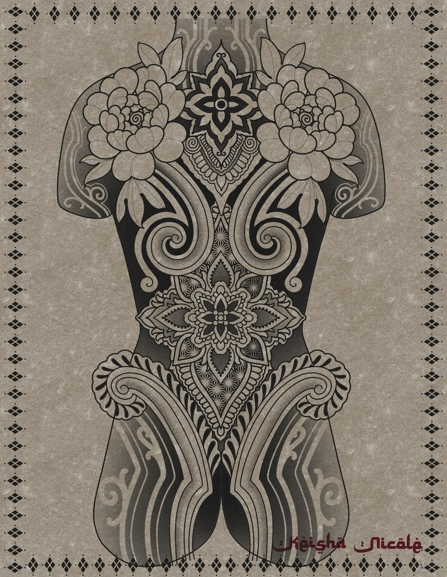 I&rsquo;d love to explore more ornaments ,flornamental, tribal, black work , geometric stuff this coming new year !
Books are always open , and always happy to hear your ideas on tattoos you want to collect 🌀
*

*
*
#ornamental #ornamentaltattoos #l