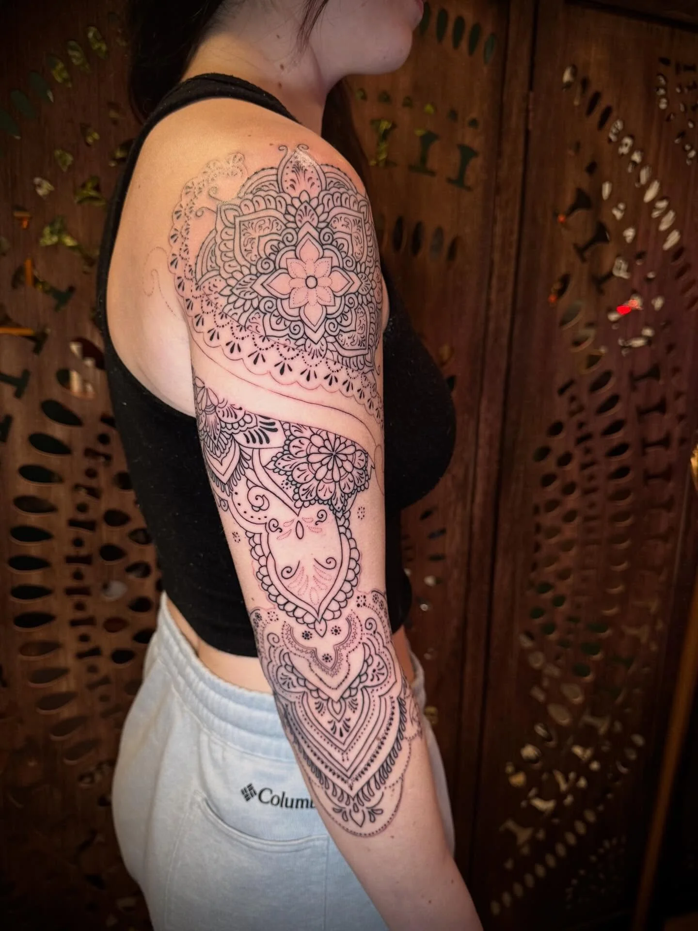 Started a new ornamental sleeve ❤️&zwj;🔥 Booking Feb March April 
&bull;
&bull;
#ornamental #tattoo #ornamentaltattoo #keishanicoletattoo #bendoregon