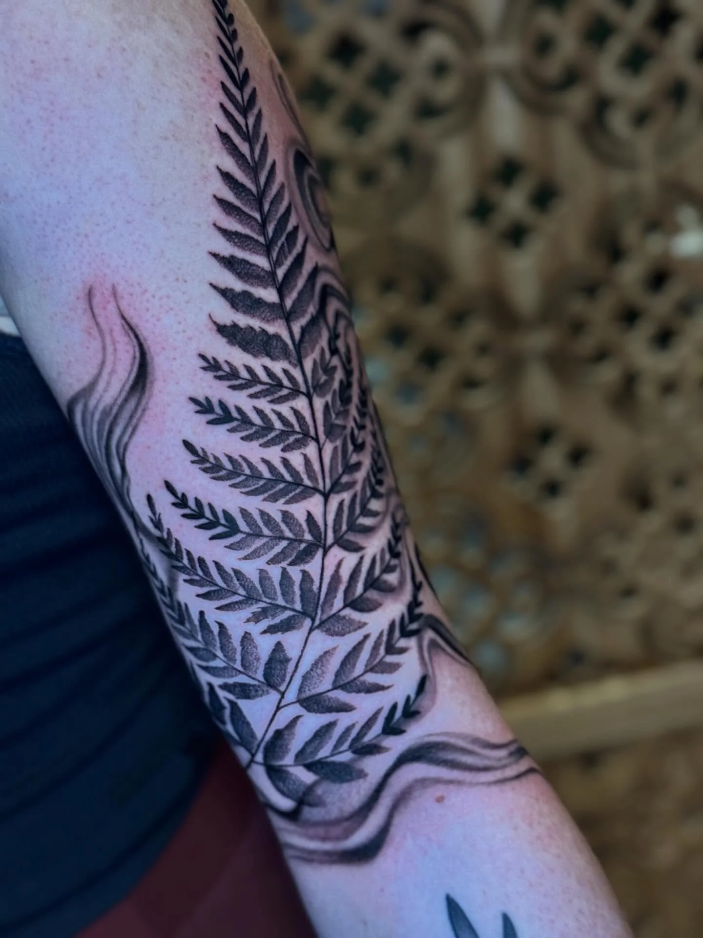 Smokey fern vibes 🌿 
#keishanicoletattoo #tattooartist #centraloregontattooers #bendoregontattoos #fern