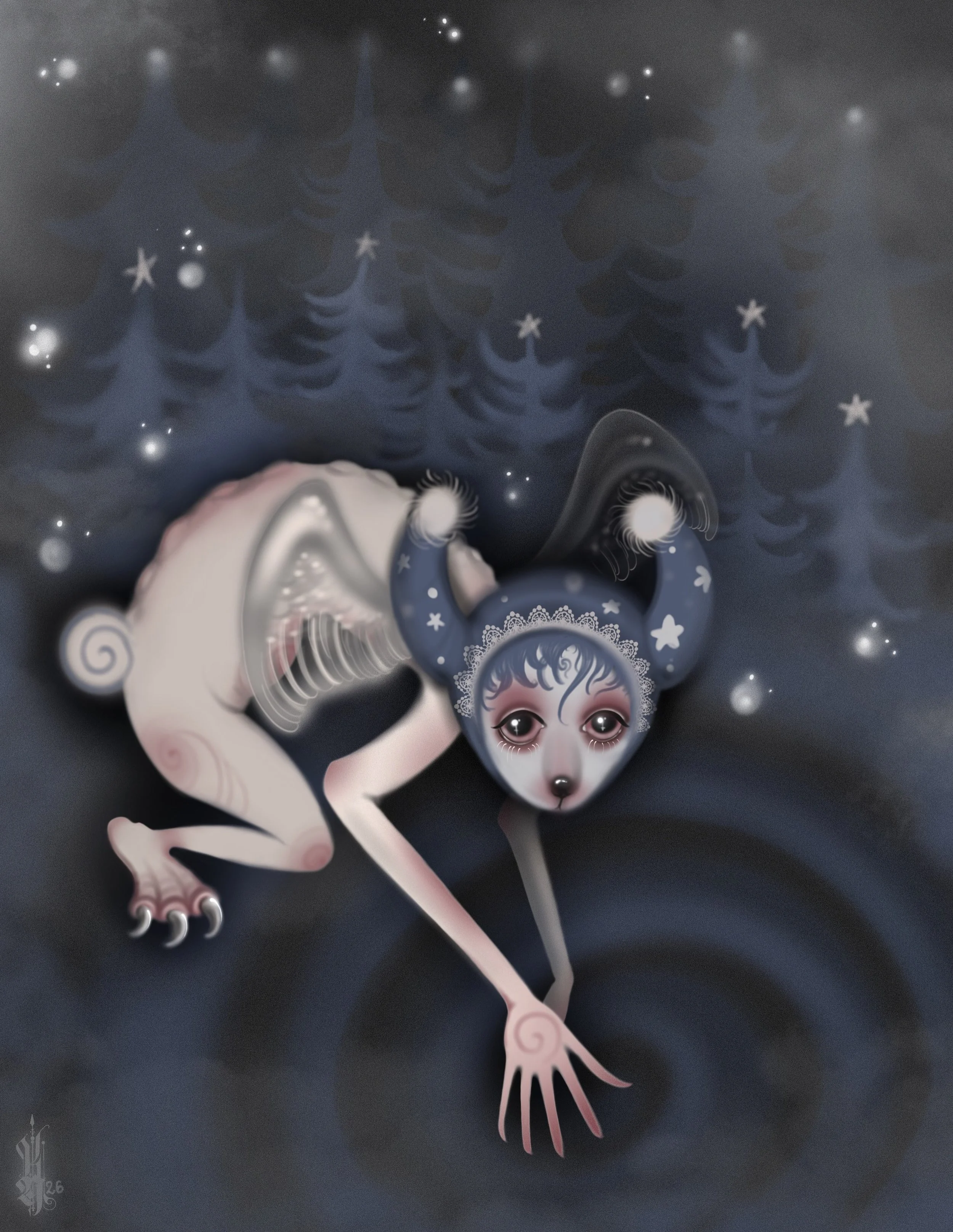 Mystery Mister 🧌 Swipe to see me paint my lil creature >

I have prints available 🩶🩵🩶 I&rsquo;m making this guys hat for Samhain ^
#keishanicoletattoo #lowbrow #lowbrowpopsurrealists #art #artforsale
