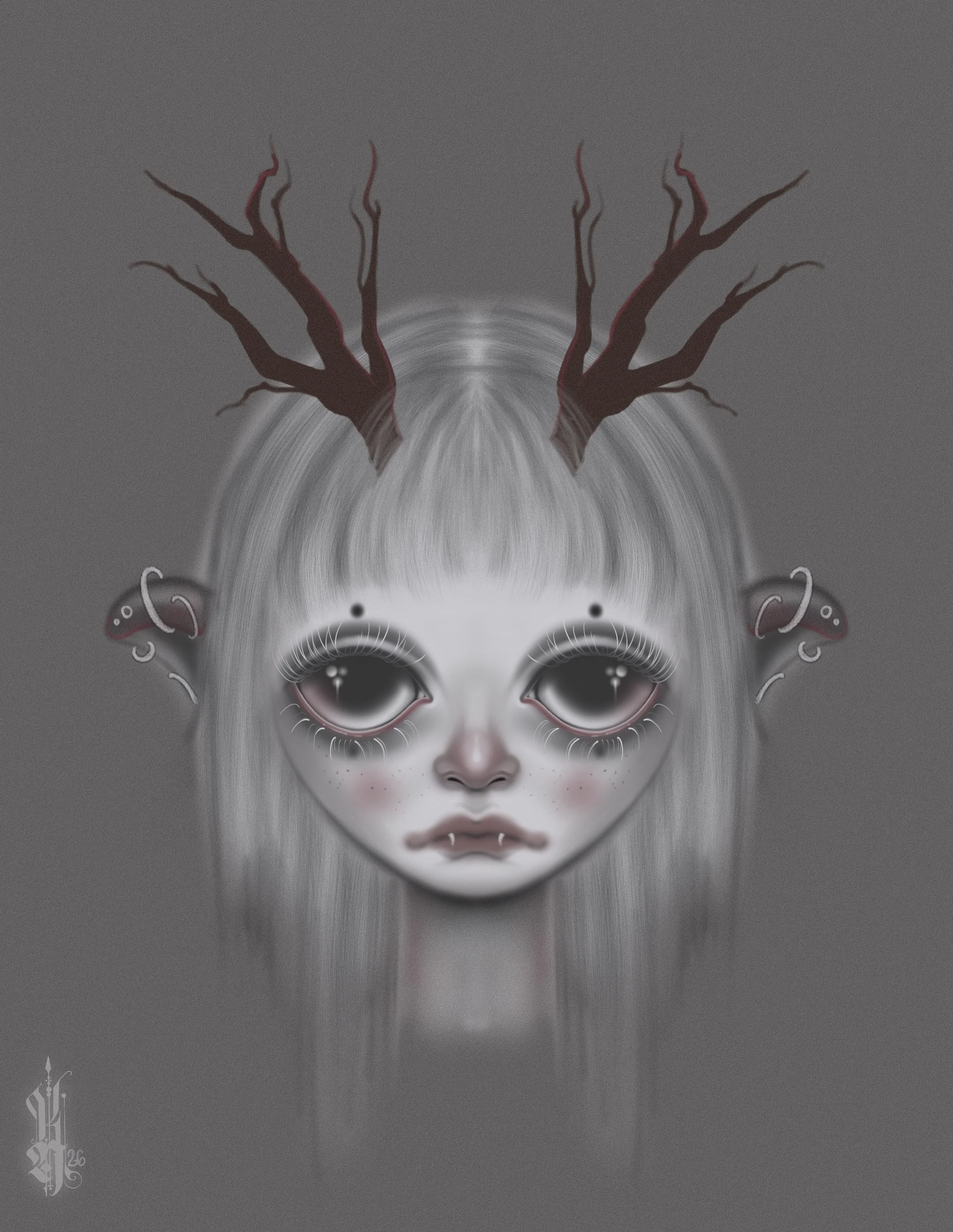 Lolita Fawn 🦌🧝🏻&zwj;♀️🦌 Swipe to see my quick sketch to digital painting of my new identity 
‧͙⁺˚*･༓☾
Fully committing to my new identity since cutting my dreadlocks,and it feels so inspiring.
I&rsquo;ve always dreamed of being a world builder wi