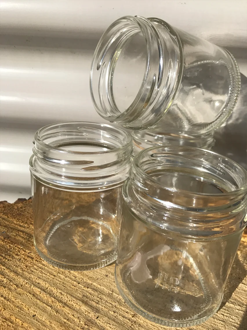 Plain jam jars £0.25P