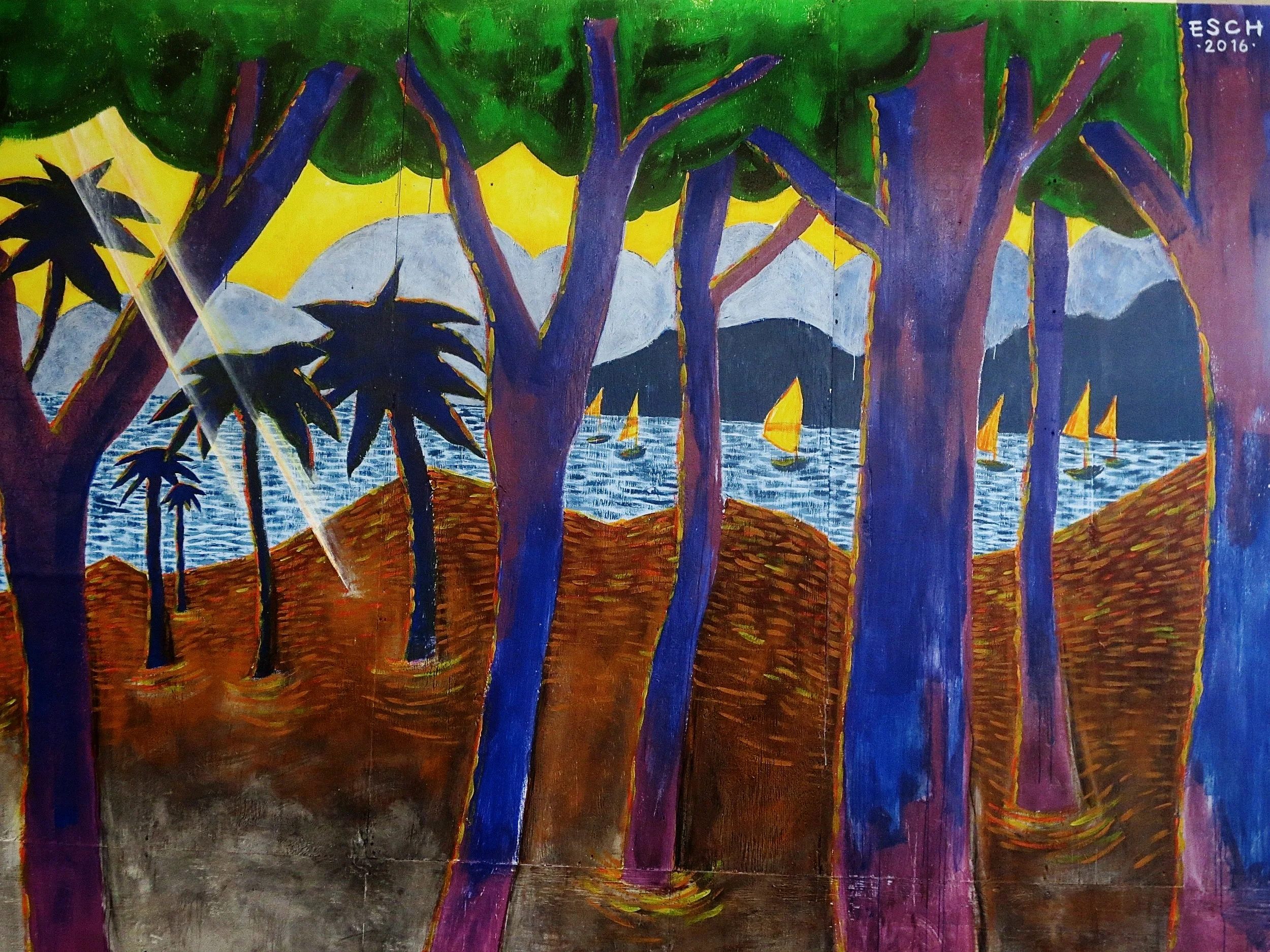  MOZART IN THE JUNGLE, PRIME VIDEO (DETAIL OF MURAL, RIKERS ISLAND PRISON)  PAINTED WITH   SETH WILLIAMSON   OF YAWN MOON 