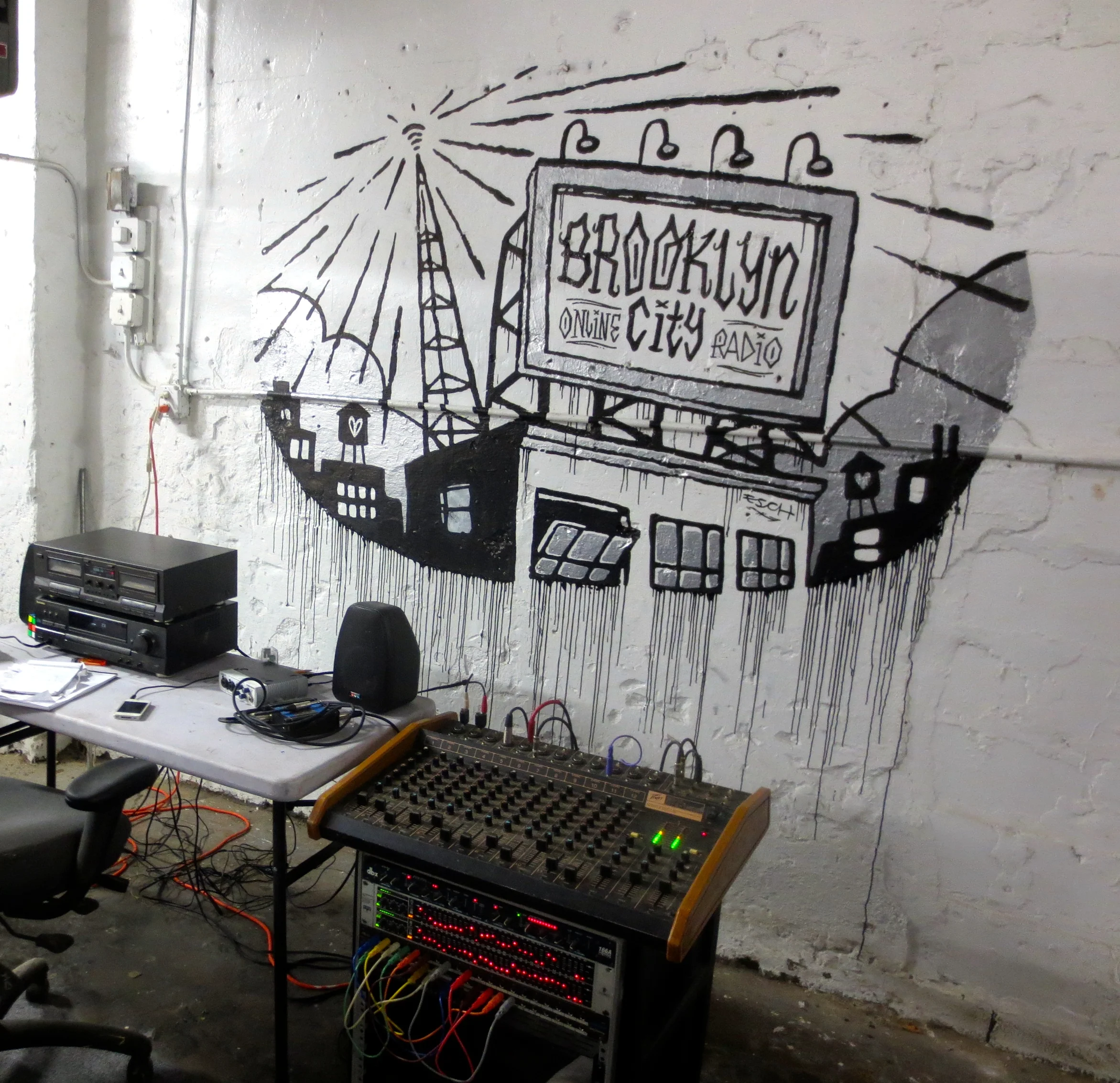  WHEELS (2018) DIR. PAUL STARKMAN, PAINTED RADIO STATION MURAL 