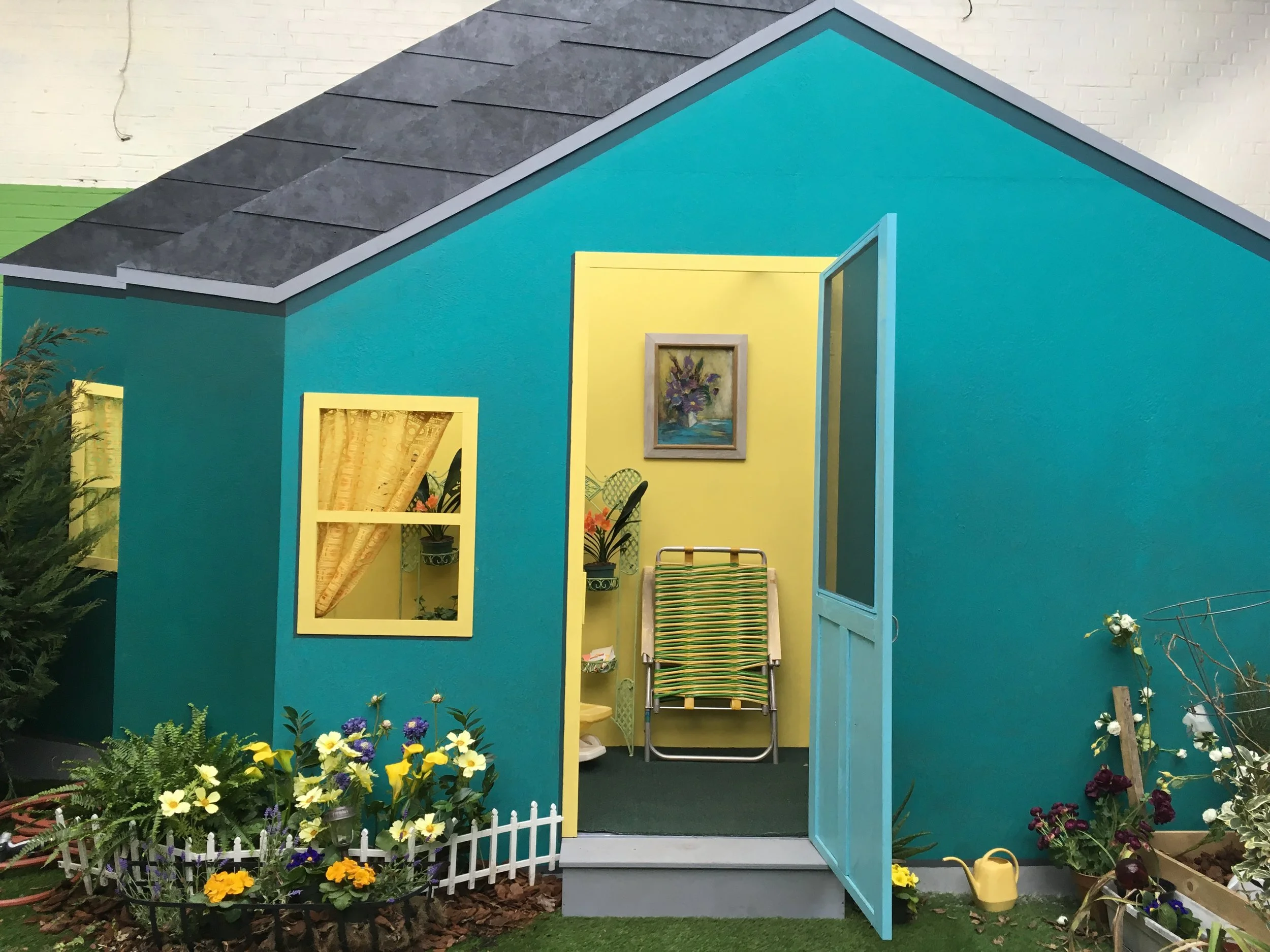  RANDOM ACTS OF FLYNESS, HBO: PAINTED, AGED STAGE SET BUILD (TROMPE L’OEIL HOUSE) 